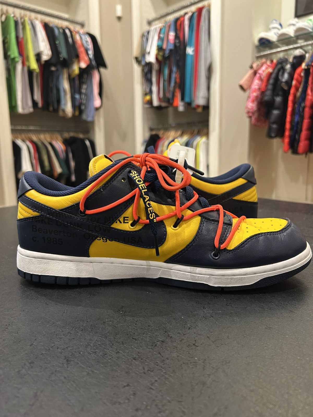 Nike Nike Dunk Low ‘Off-White University Gold’ Size US 11.5 / EU 44-45 - 4 Thumbnail