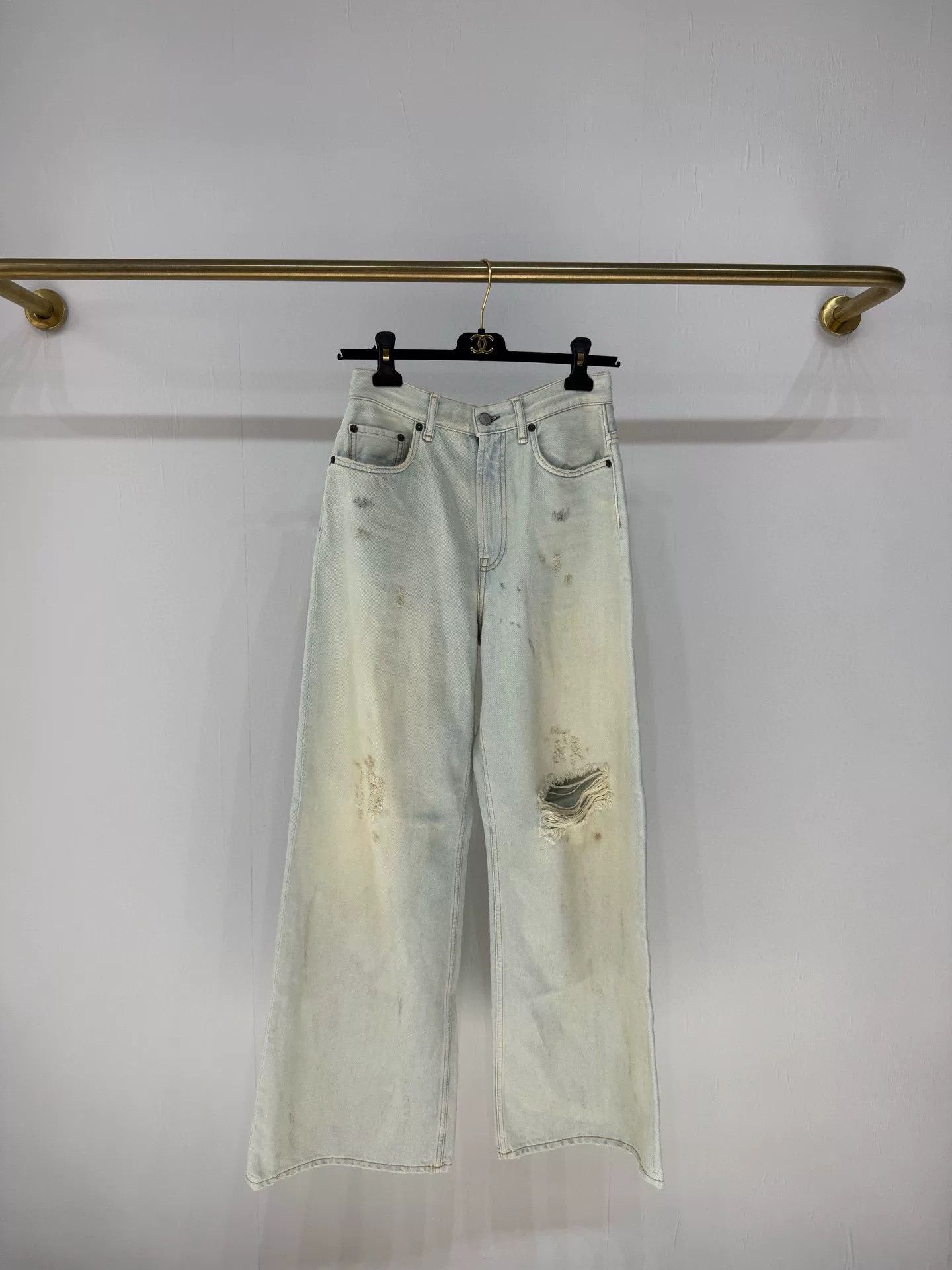 Acne Studios ACNE Washed High-Waist Wide-Leg Jeans Size US 26 / EU 42 - 1 Thumbnail