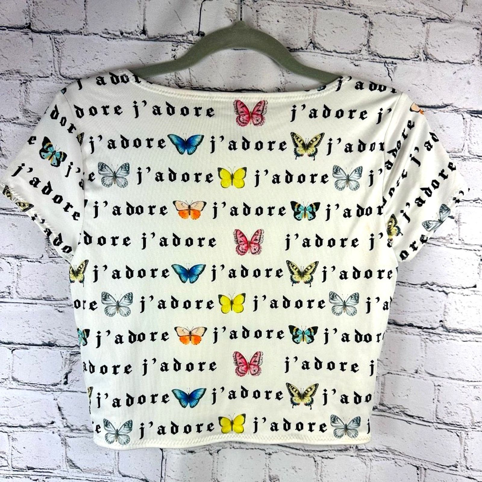 Forever 21 Forever 21 "J'Adore" Crop Top size L Size L / US 10 / IT 46 - 5 Thumbnail