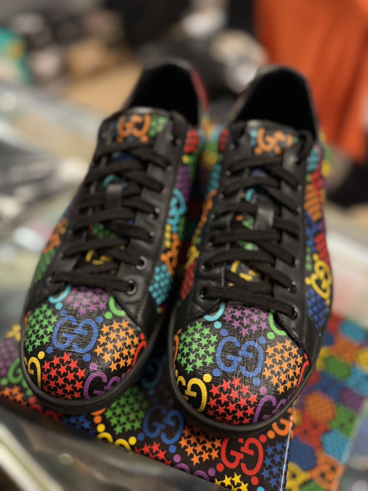 Gucci 12G/12.5US - Gucci Sneakers Star Blended Fabrics Size US 12.5 / EU 45-46 - 5 Thumbnail