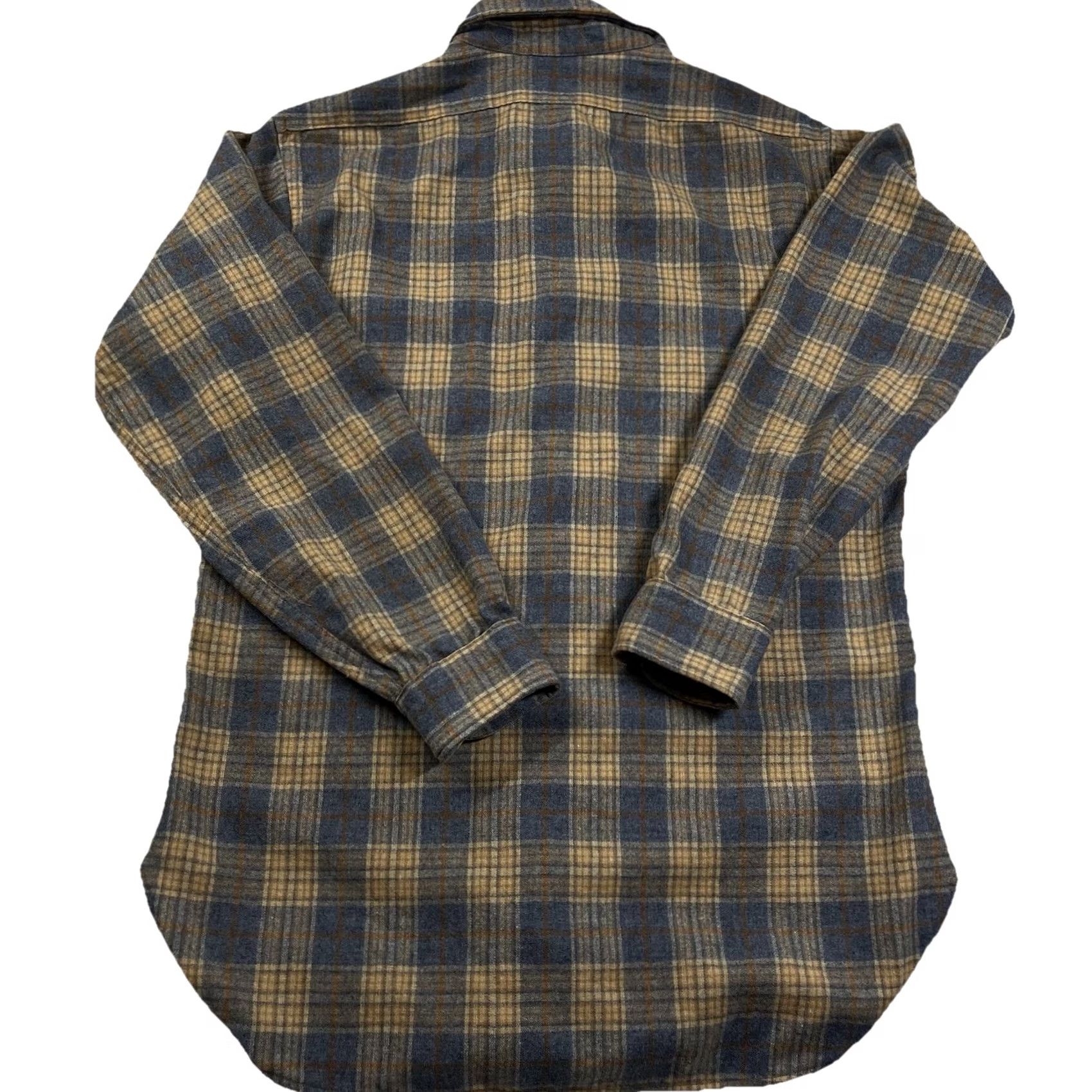 Pendleton VINTAGE Pendleton Flannel Shirt Wool Made In USA Medium Board Brown Plaid Long Sleeve Button-Up Men M USA 90s Size US M / EU 48-50 / 2 - 3 Thumbnail