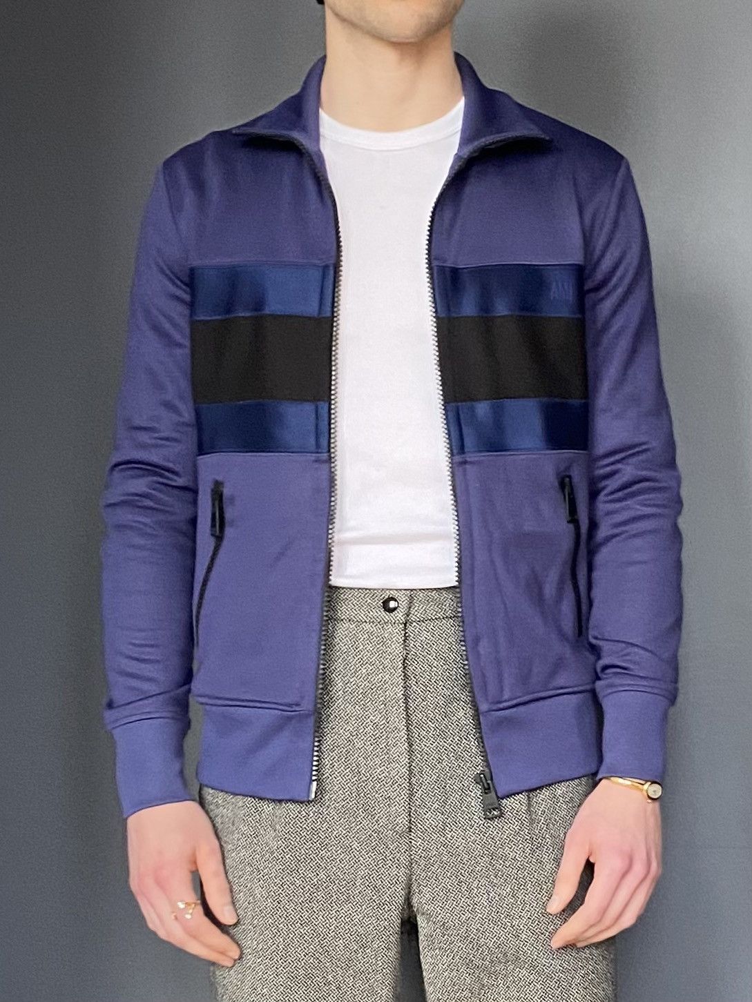AMI AMI - Satin-Panelled Track Jacket - 2017 Size US XS / EU 42 / 0 - 5 Thumbnail