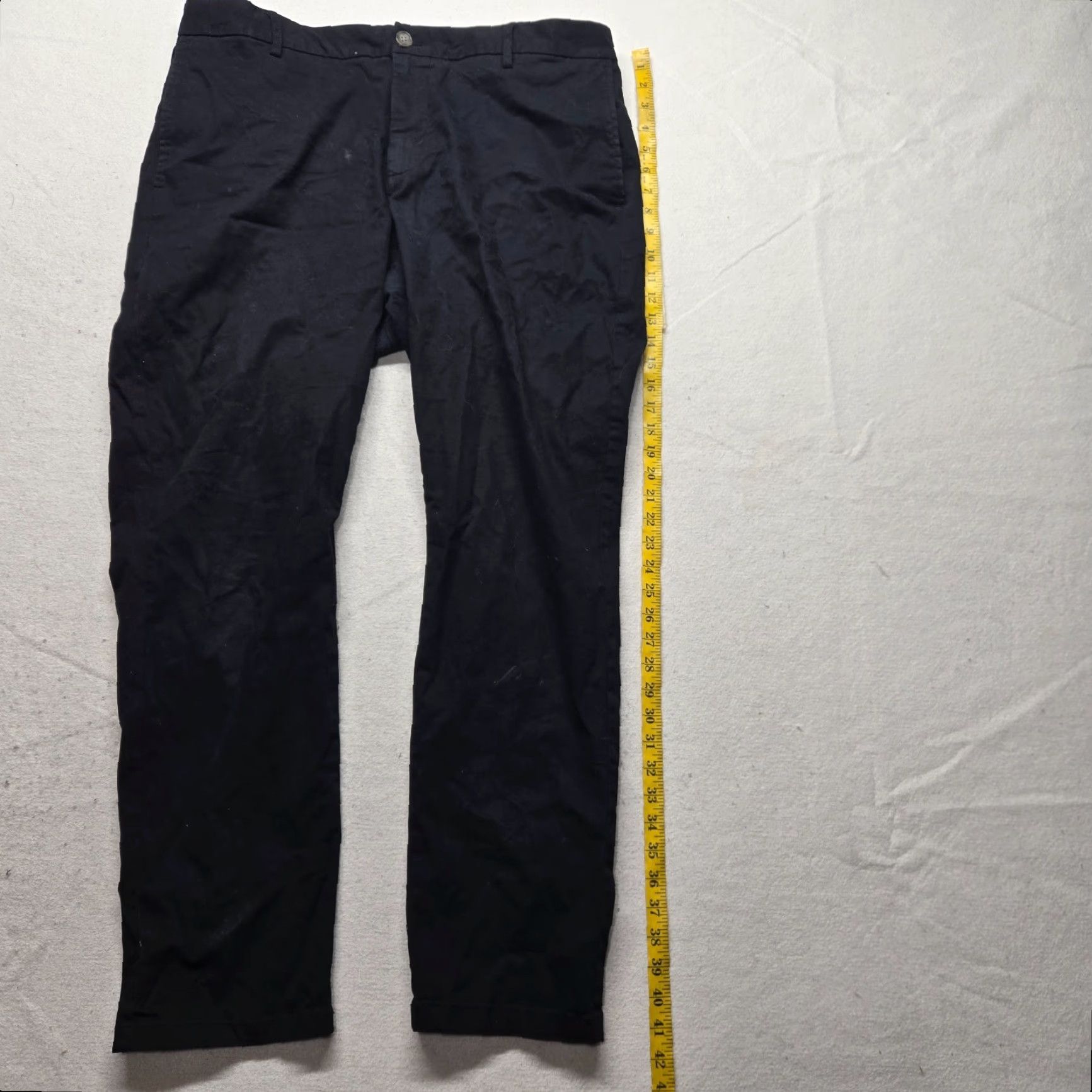 Old Navy Old Navy Athletic Pants Mens 38 x 32 Black 5-Pocket Design Flat Front Chino Stretch Pockets Size US 38 / EU 54 - 7 Thumbnail