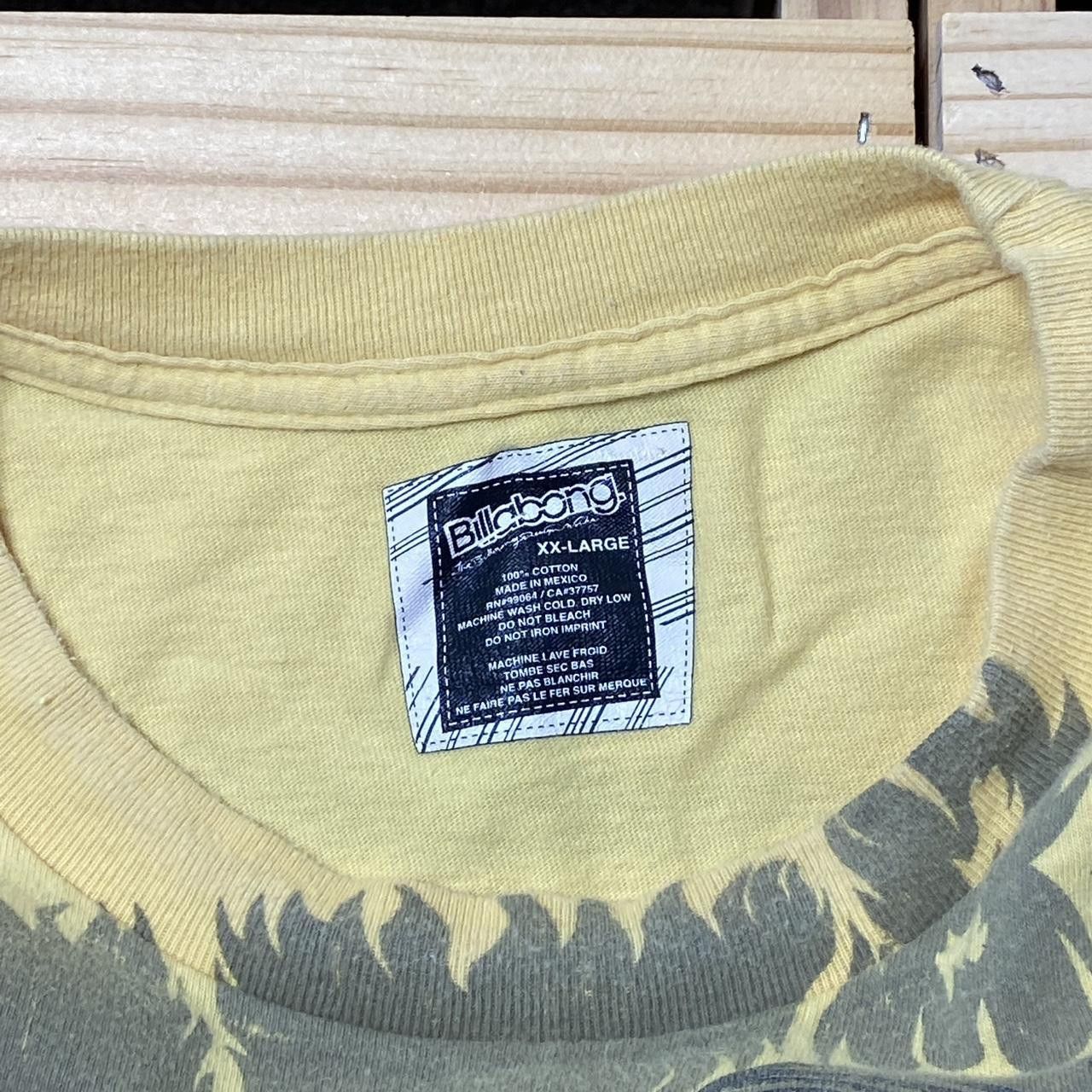 Billabong Billabong Yellow Y2K Nature Surf Tee Size 2XL Size US XXL / EU 58 / 5 - 3 Thumbnail