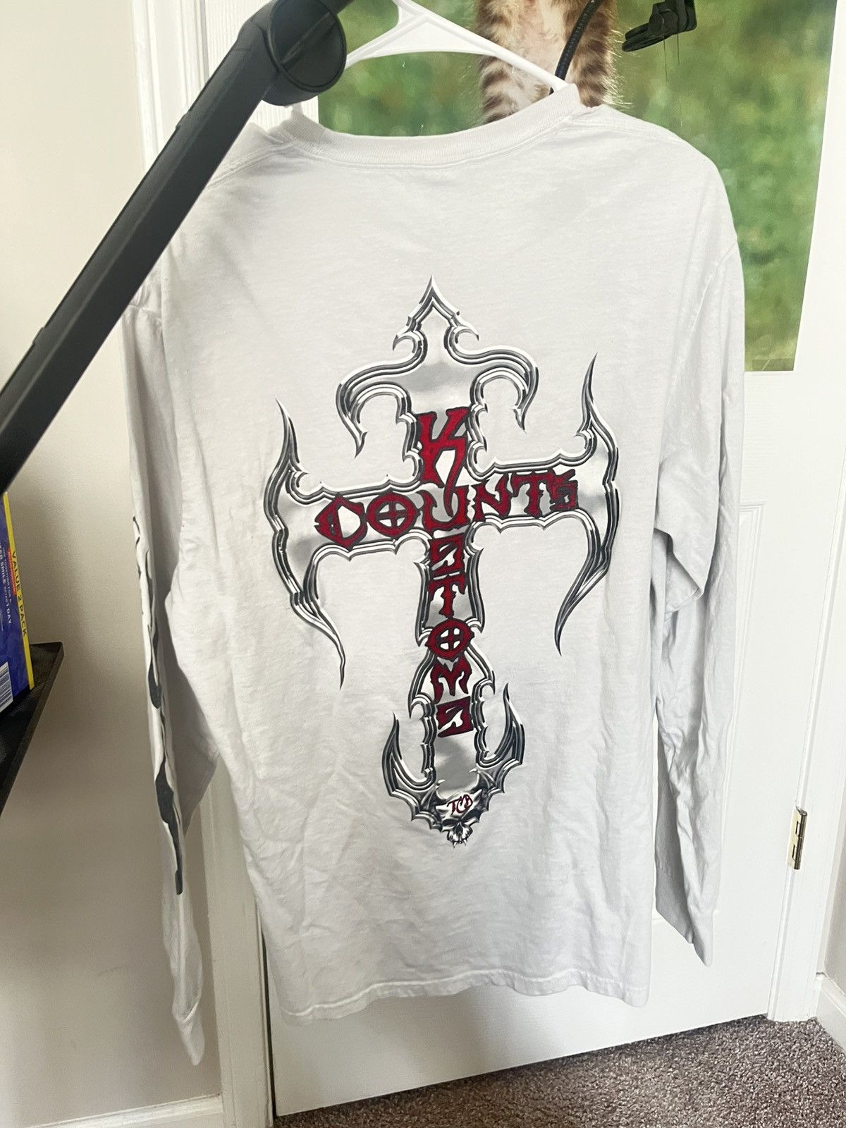 Vintage “Count Kustoms” white graphic vintage long sleeve shirts Size US L / EU 52-54 / 3 - 2 Thumbnail