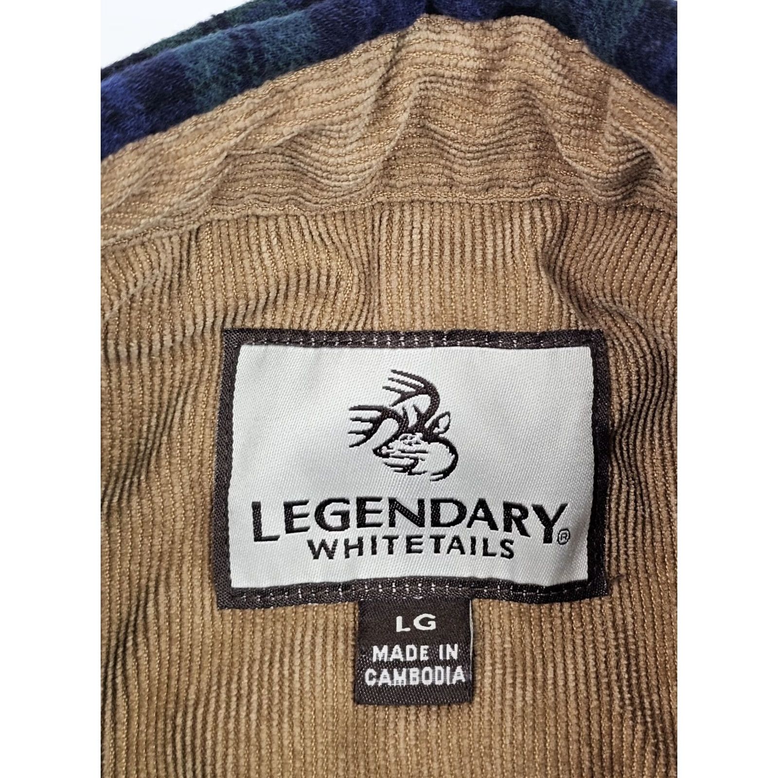 Vintage Legendary Whitetails Shirt Button Plaid Flannel Corduroy Flip Cuff Tartan Men L Size US L / EU 52-54 / 3 - 2 Thumbnail