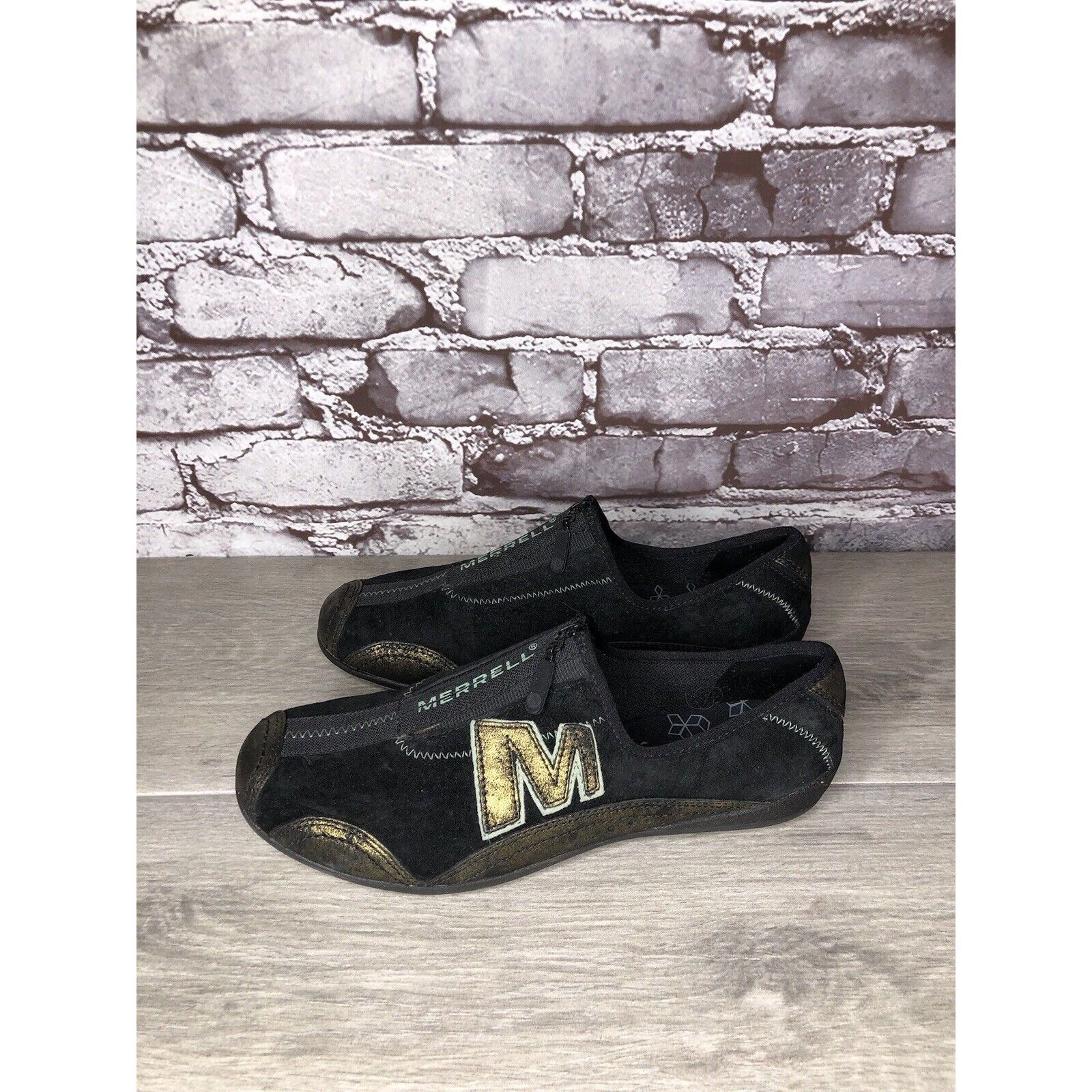 Merrell Merrell Arabesque Black Gold Mesh Front Zip Athletic Shoes W Size US 7 / IT 37 - 11 Thumbnail