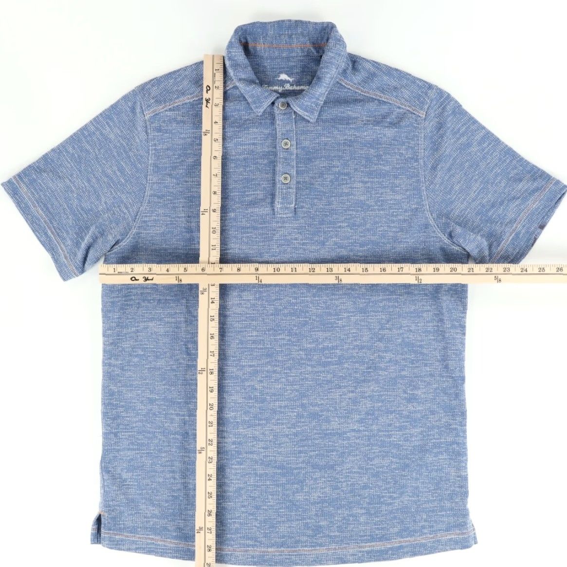 Tommy Bahama Tommy Bahama Heather Knit Modal Solid Polo Shirt Blue Men's M Size US M / EU 48-50 / 2 - 3 Thumbnail