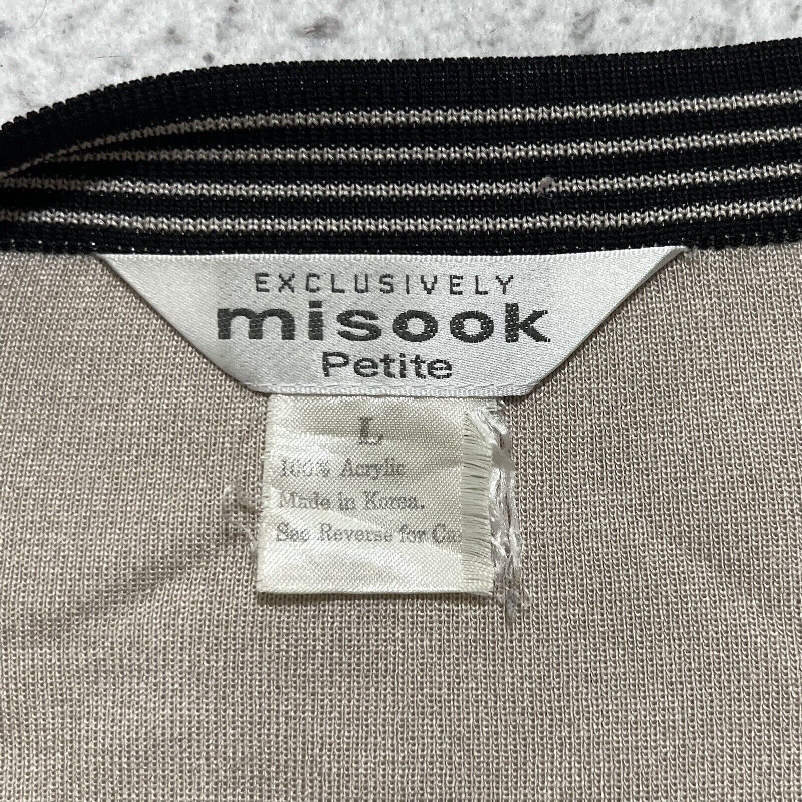 Vintage Vintage Exclusively Misook Collar Closure Cardigan Sweater Size L / US 10 / IT 46 - 3 Thumbnail