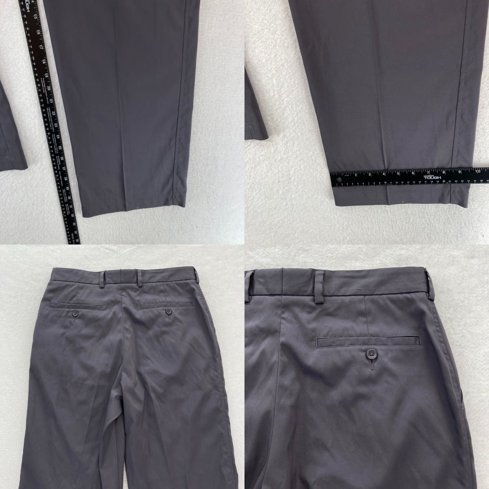 Vintage Pebble Beach Mens Golf Pants 32x32 Gray Performance Stretch Straight Leg Chino Regular Rise Front Flat Front Casual Pants Mens Size US 32 / EU 48 - 8 Thumbnail
