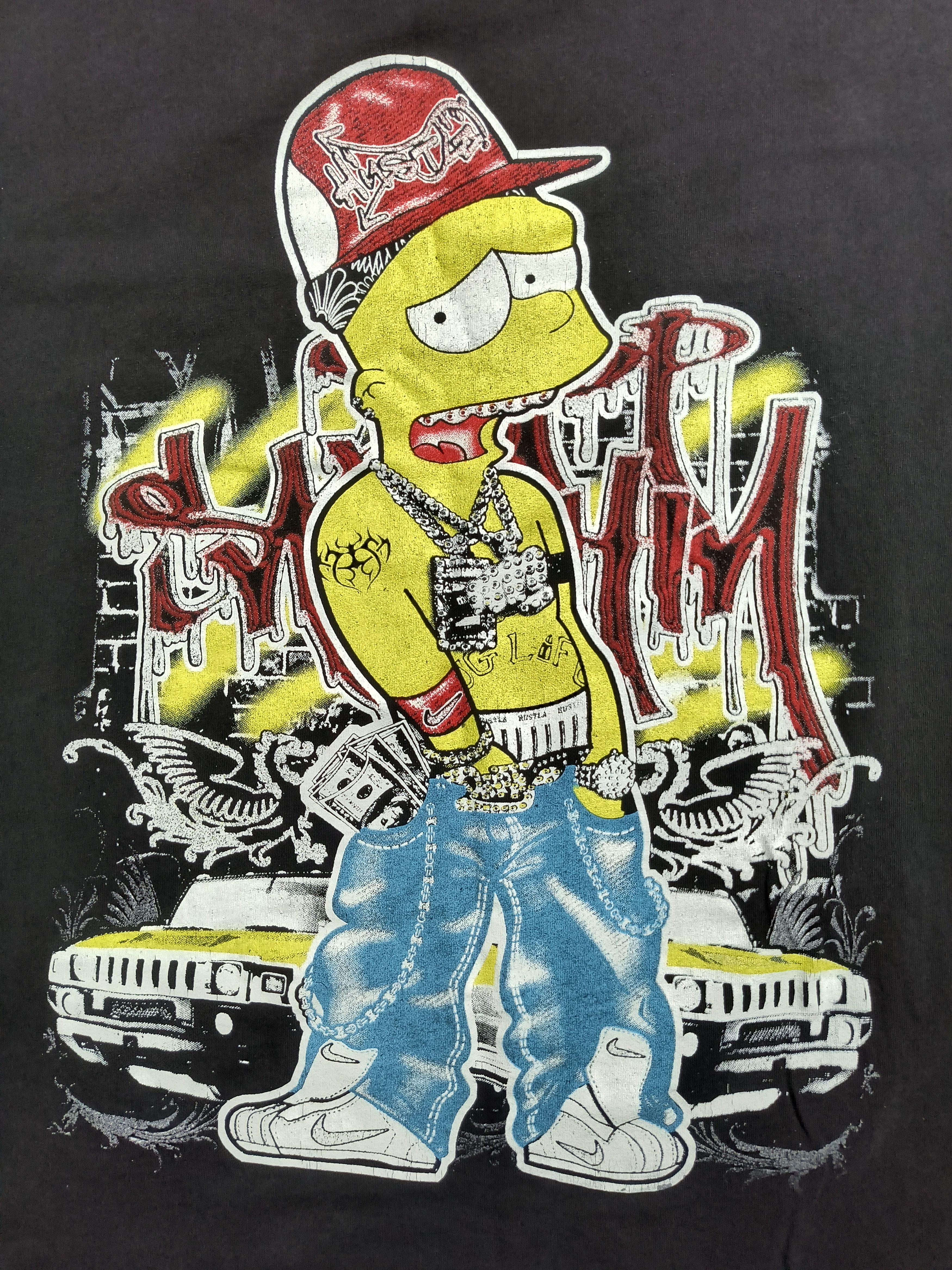 The Simpsons Vintage Y2K bling hustla Bart Simpson tee Size US XL / EU 56 / 4 - 1 Thumbnail
