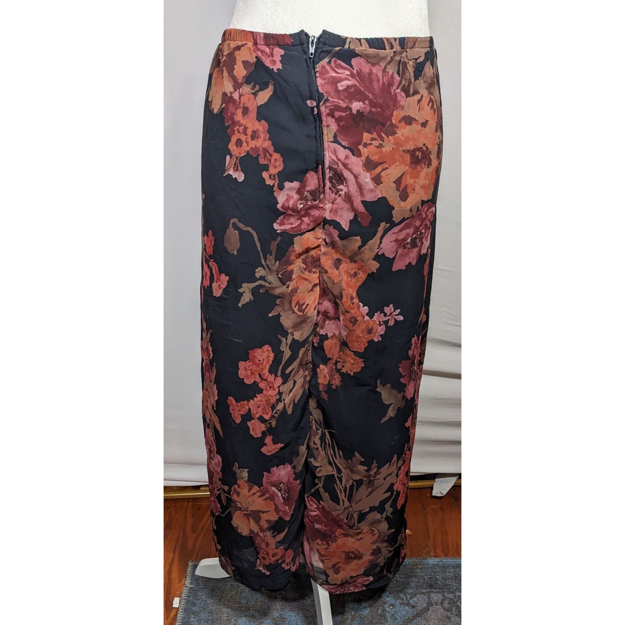 Other Vintage Giorgio Fiorlini Plus Collection Black And Pink Flor Size 40" / US 18 - 5 Thumbnail