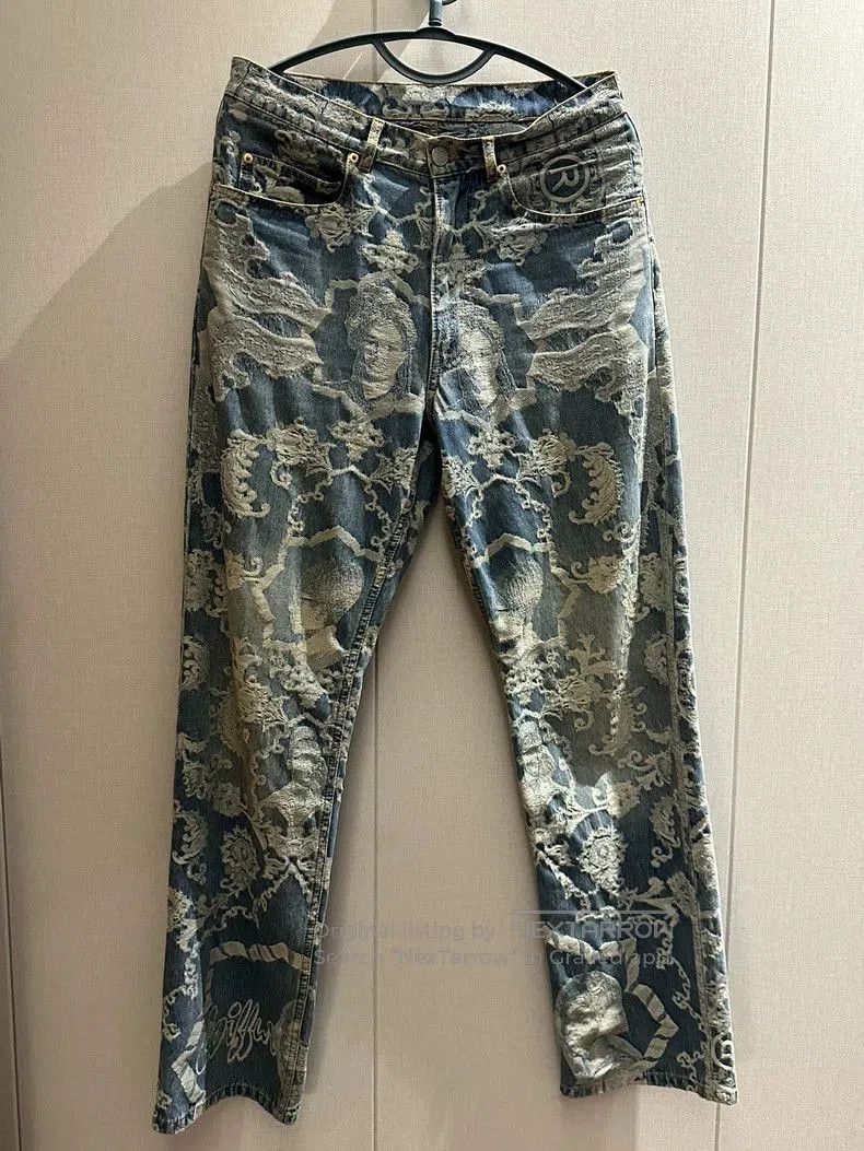 Martine Rose embroidered patterned denim pants by martine rose. Size US 30 / EU 46 - 1 Thumbnail