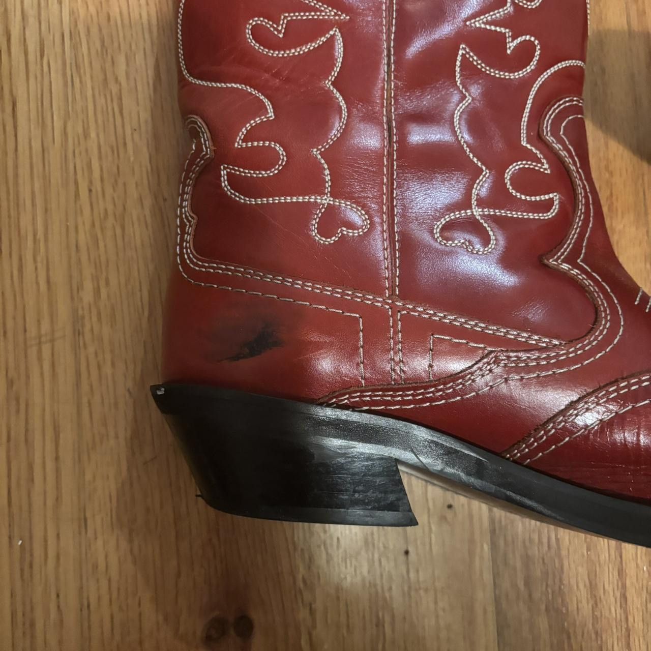 Ganni Ganni red leather western boots Size US 12 / IT 42 - 7 Thumbnail