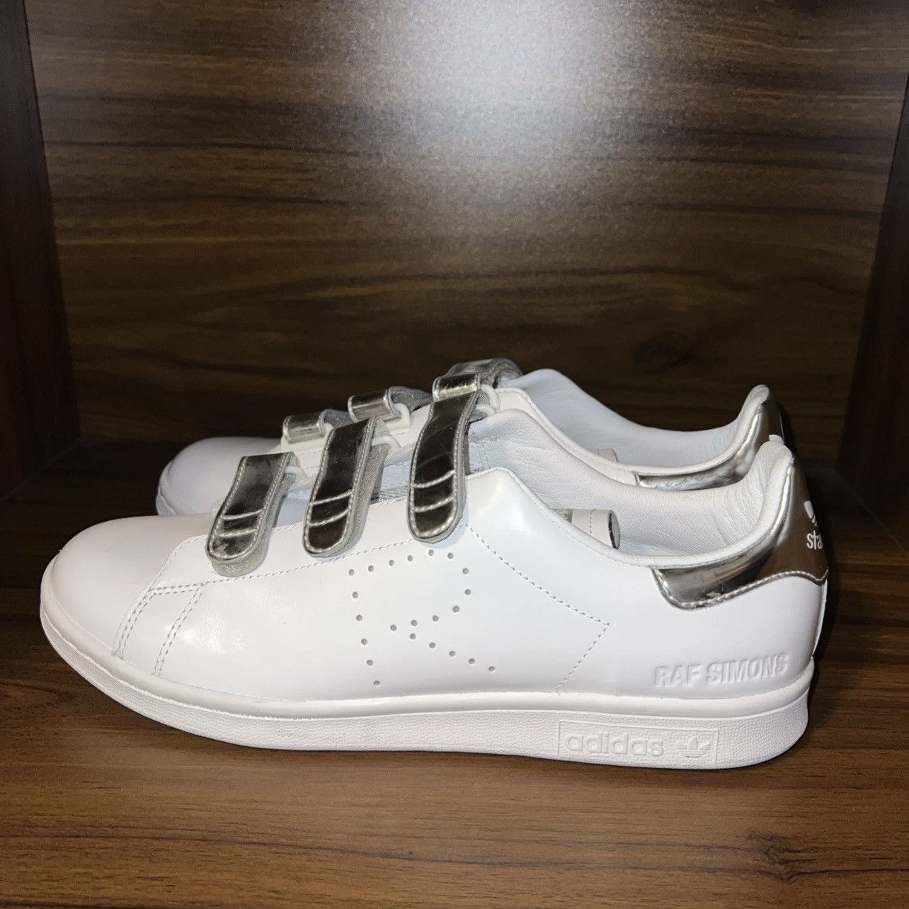 Adidas × Raf Simons FW16 Adidas Raf Simons Stan Smith Comfort White & Silver Size US 9.5 / EU 42-43 - 4 Thumbnail