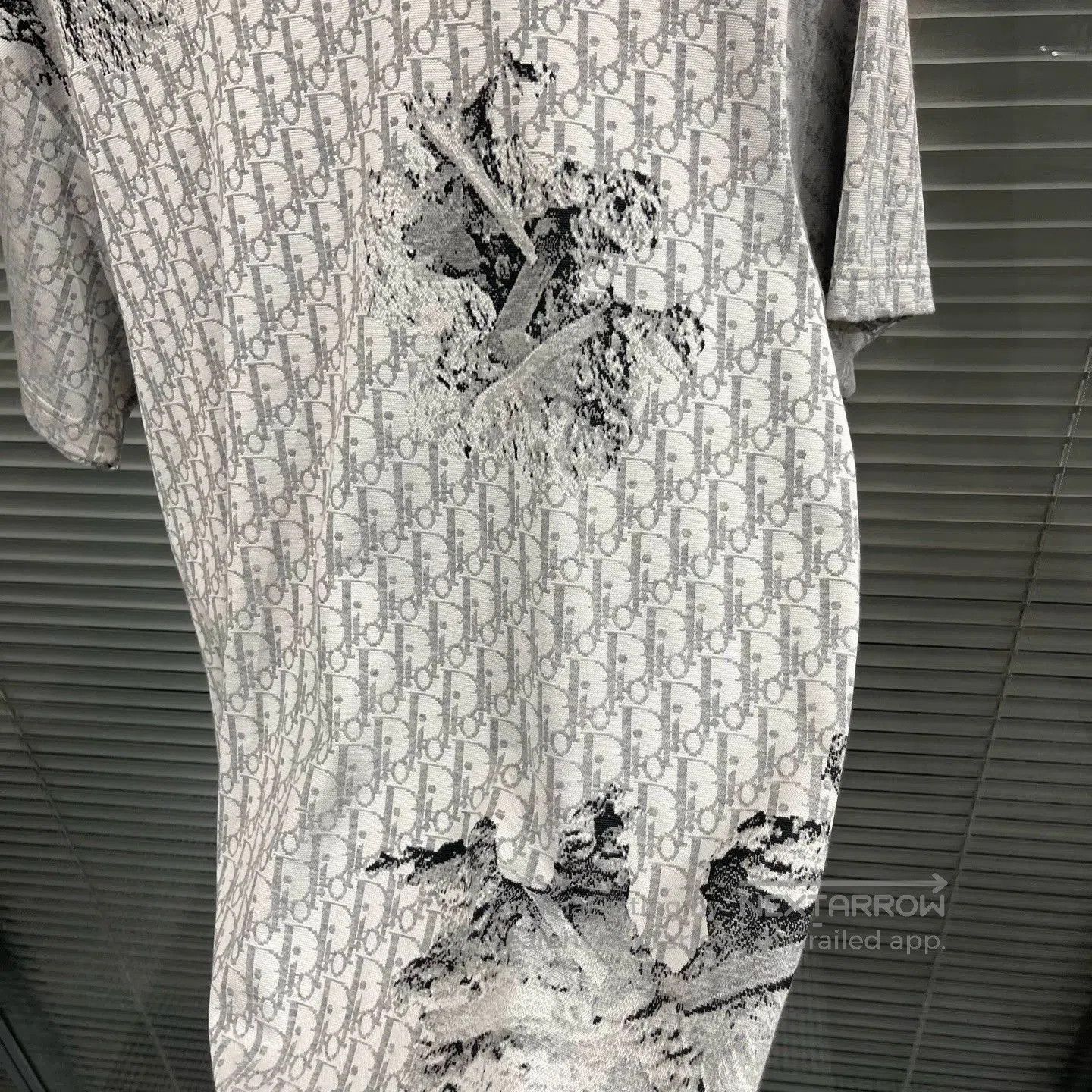 Dior Distressed Pattern Short Sleeve T-Shirt. Size US S / EU 44-46 / 1 - 4 Thumbnail