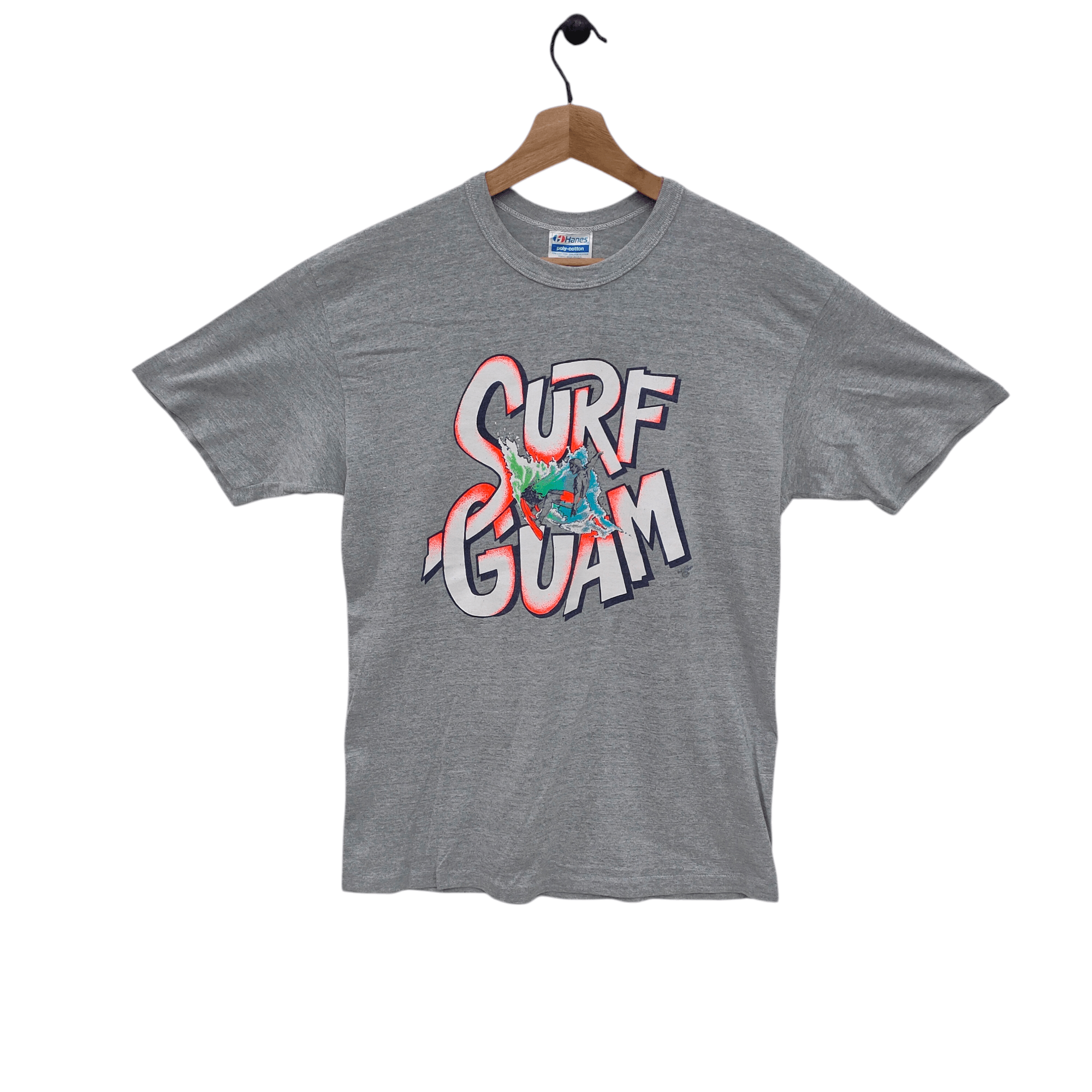 Hanes Vintage Surf Guam 90s Style Tee, Island Surf Vibes Size US M / EU 48-50 / 2 - 1 Thumbnail