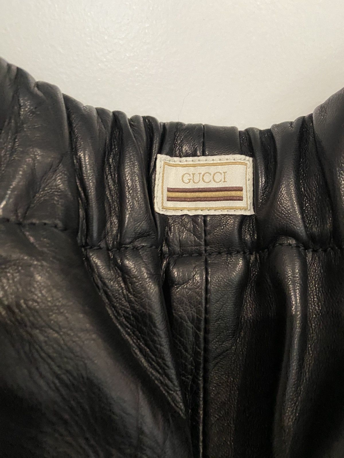 Gucci Gucci black leather jogger pants Size US 32 / EU 48 - 10 Thumbnail