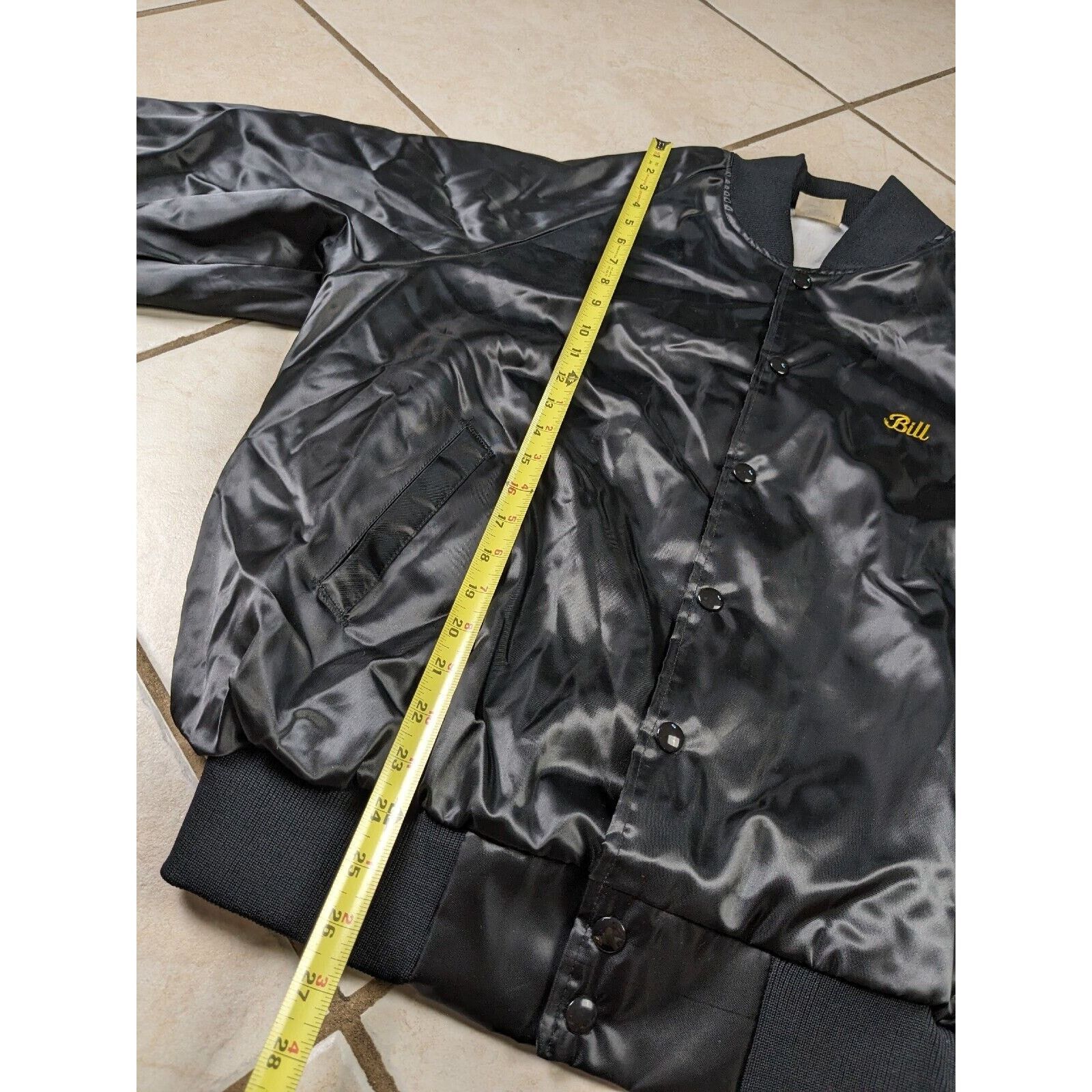 Other Vtg USA Racing Team Satin Bomber Snap Button Jacket Auburn Size US L / EU 52-54 / 3 - 10 Thumbnail