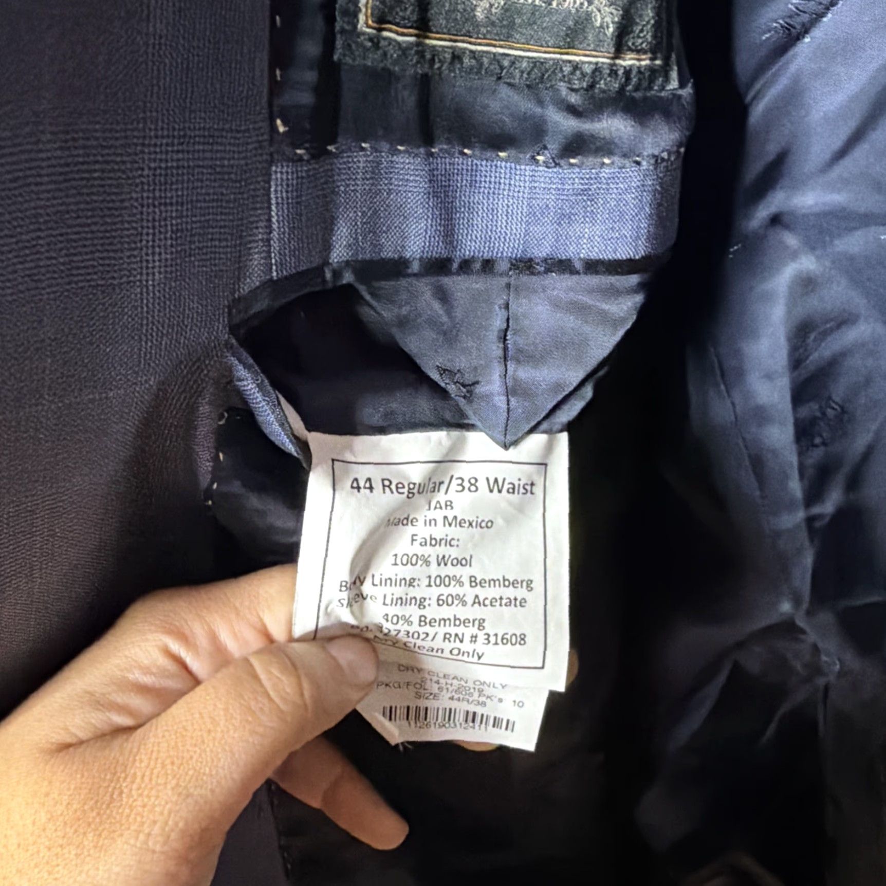 Jos. A. Bank Jos A Bank Reserve Mens Striped Blazer Blue 44R 100% Wool Sustaina Wool Size 44R - 7 Thumbnail