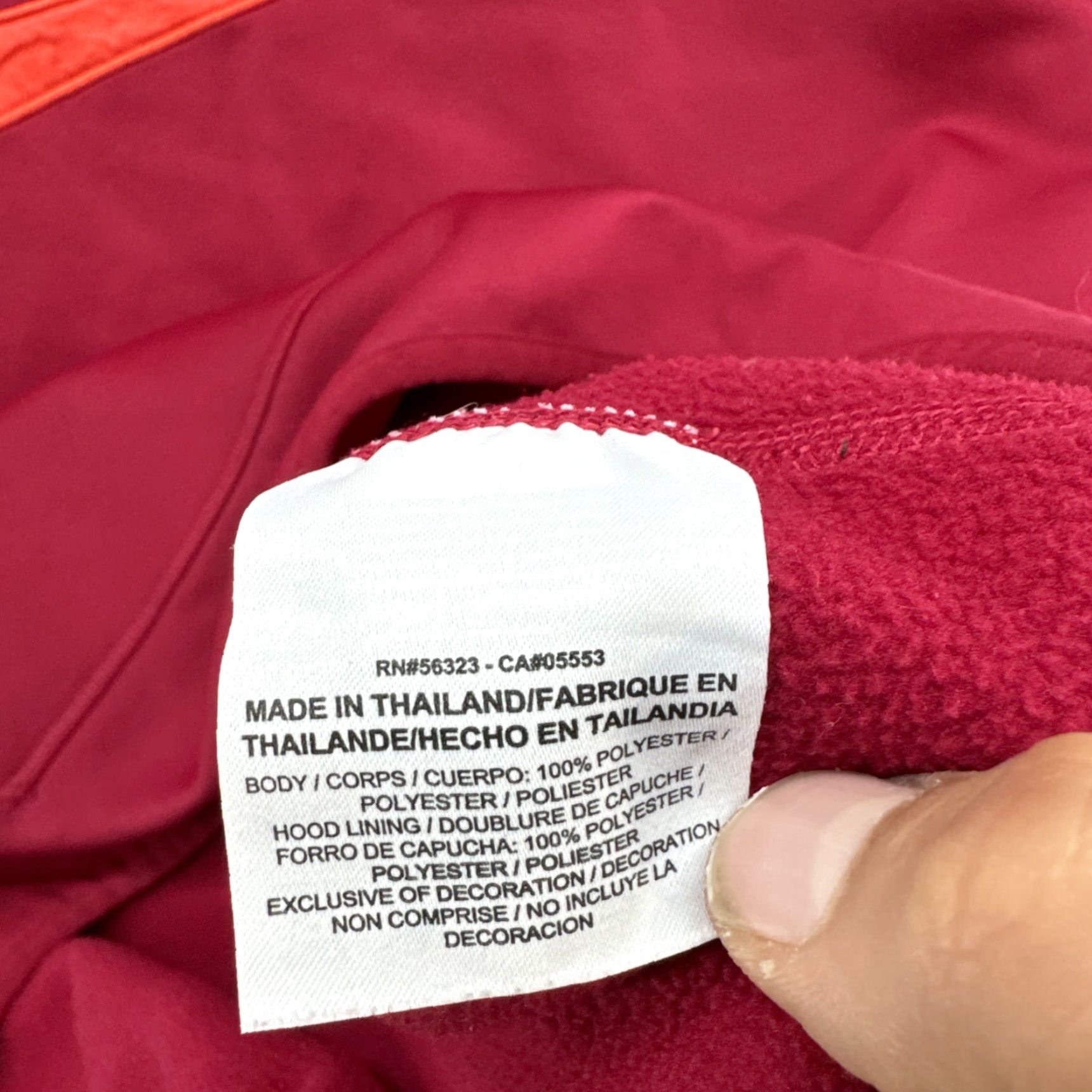 Nike VINTAGE Nike Dri Fit Pullover Thumb Hole Red Hoodie Womens SZ Large 803443-620 Swoosh Size L / US 10 / IT 46 - 4 Thumbnail