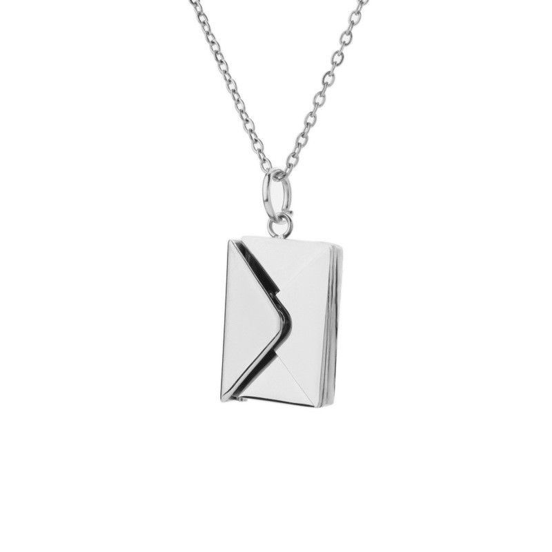 Other Silver Letter Locket Necklace Love You Pendant Gift Size ONE SIZE - 1 Thumbnail