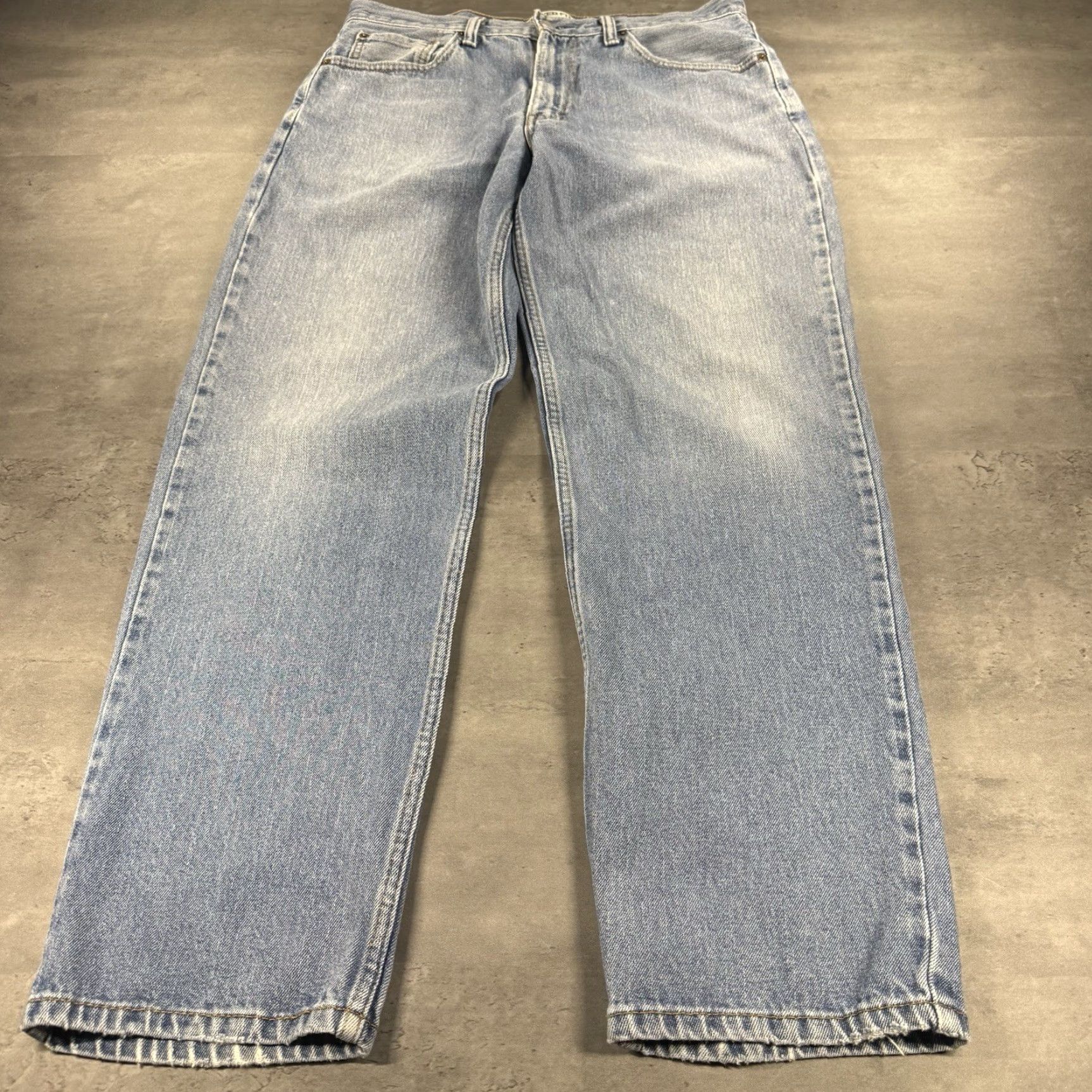 Levi's VINTAGE Levi's 550 Blue Jean 34x32 34x31 Relaxed Straight Denim 90s Mens Jeans Size US 34 / EU 50 - 3 Thumbnail