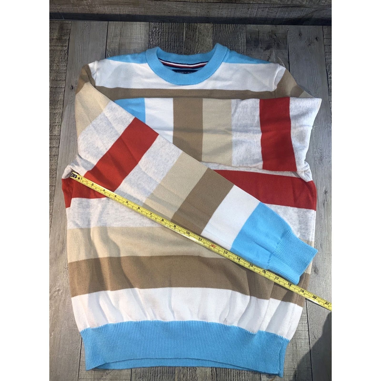 Tommy Hilfiger Tommy Hilfiger Sweater Men Crew Neck Striped Multicolor Alumni Pullover S Size Regular Cotton Pullover Mens Sweater Size US S / EU 44-46 / 1 - 3 Thumbnail