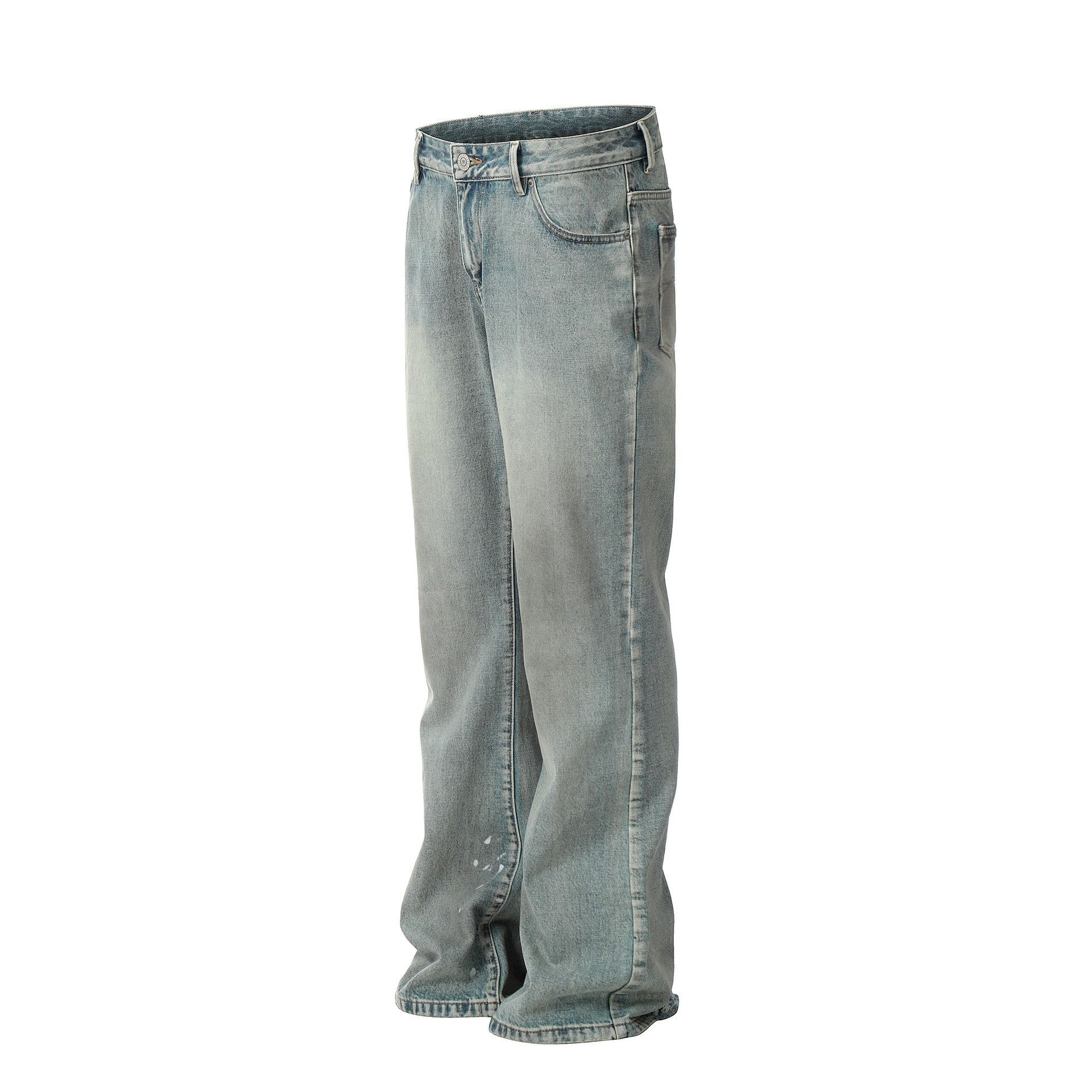 Japanese Brand × Jean American loose straight ink-splashed casual flared jeans Size US 32 / EU 48 - 2 Thumbnail
