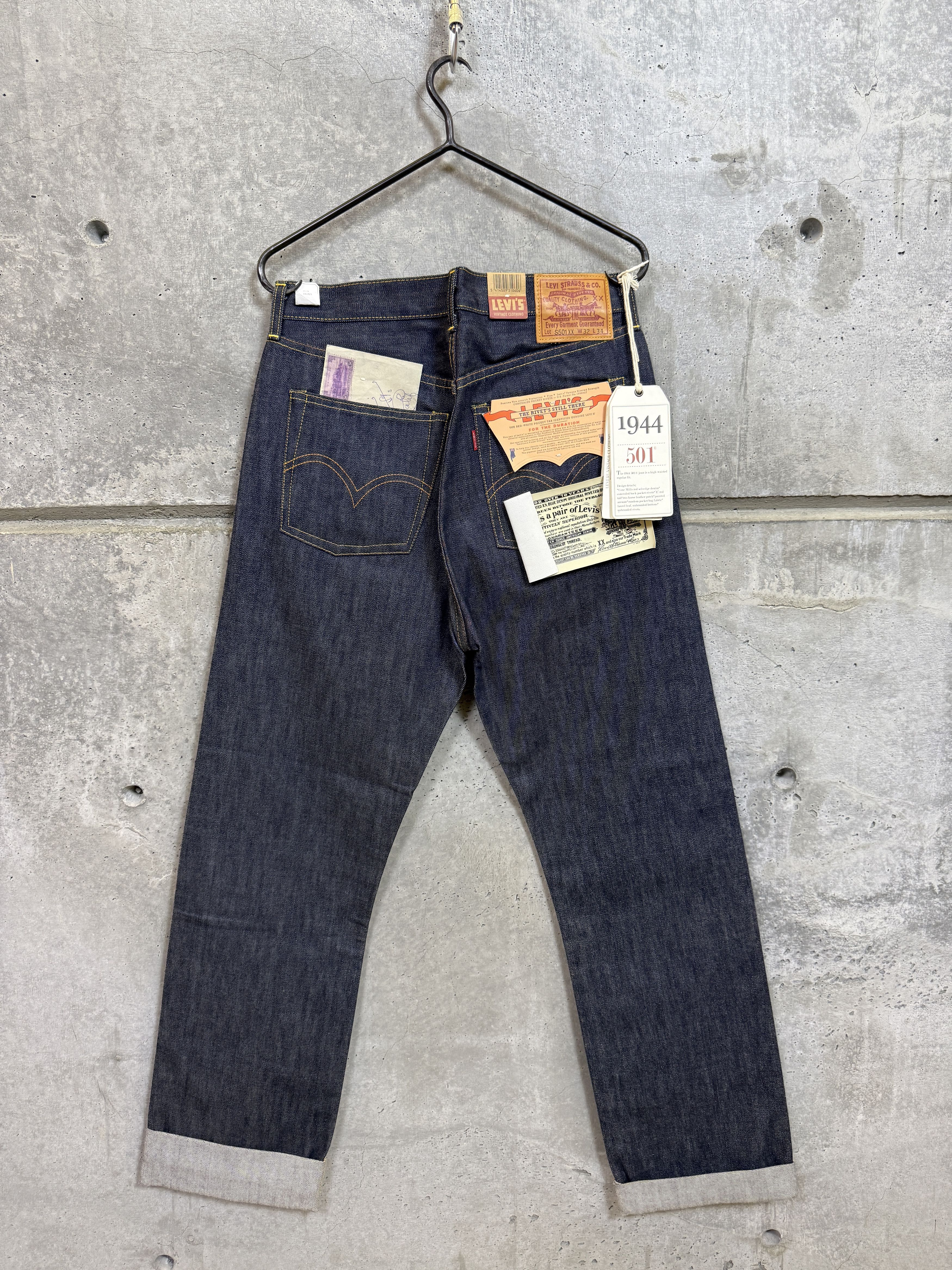 Levi's Vintage Clothing Levi's Vintage 1944 WWII S501XX Cone Mills Denim Jeans Size US 32 / EU 48 - 2 Thumbnail