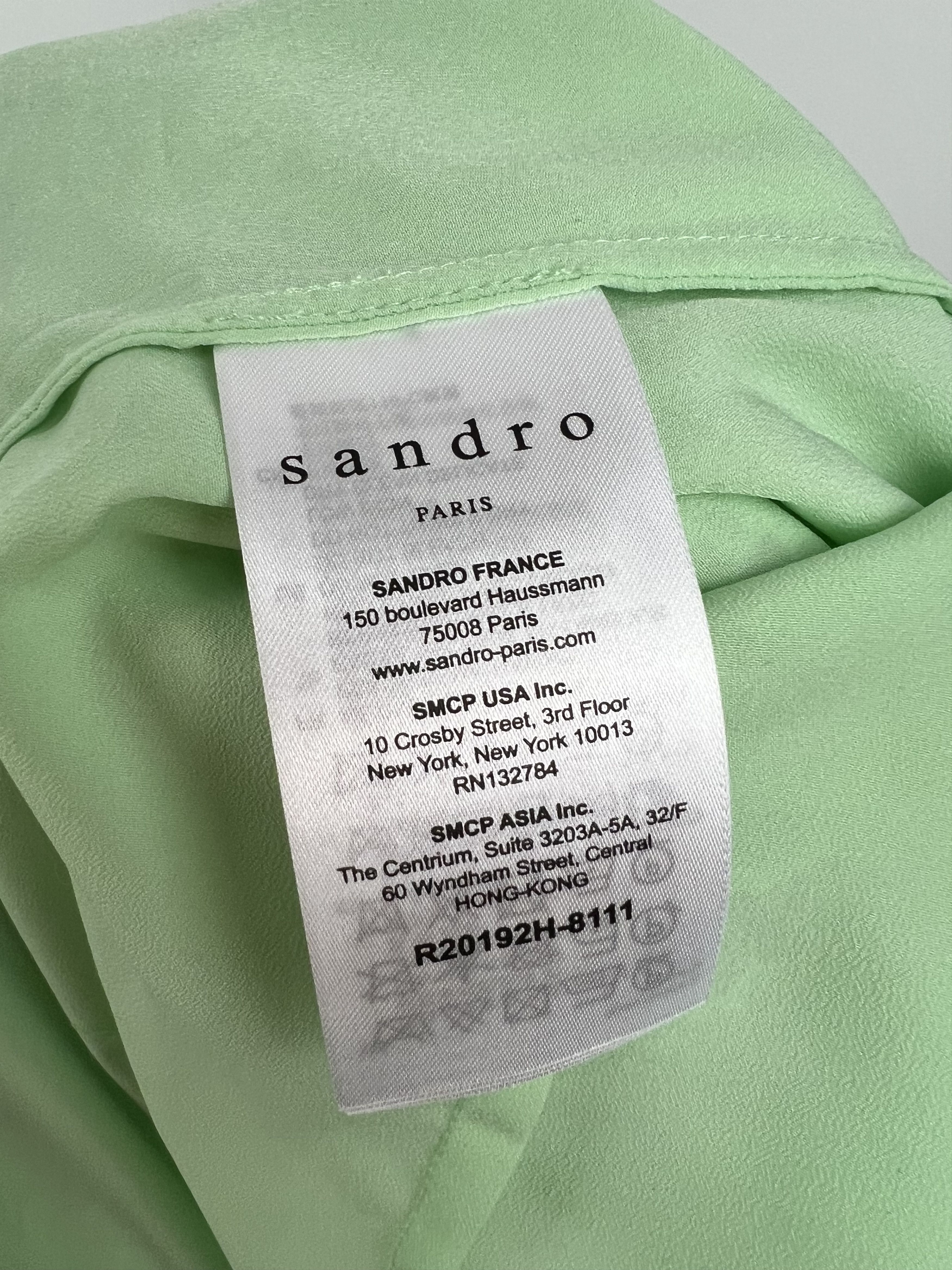 Sandro Sandro Mint Guipure Lace Long Sleeve Mini Dress Size 36 Size XS / US 0-2 / IT 36-38 - 12 Thumbnail