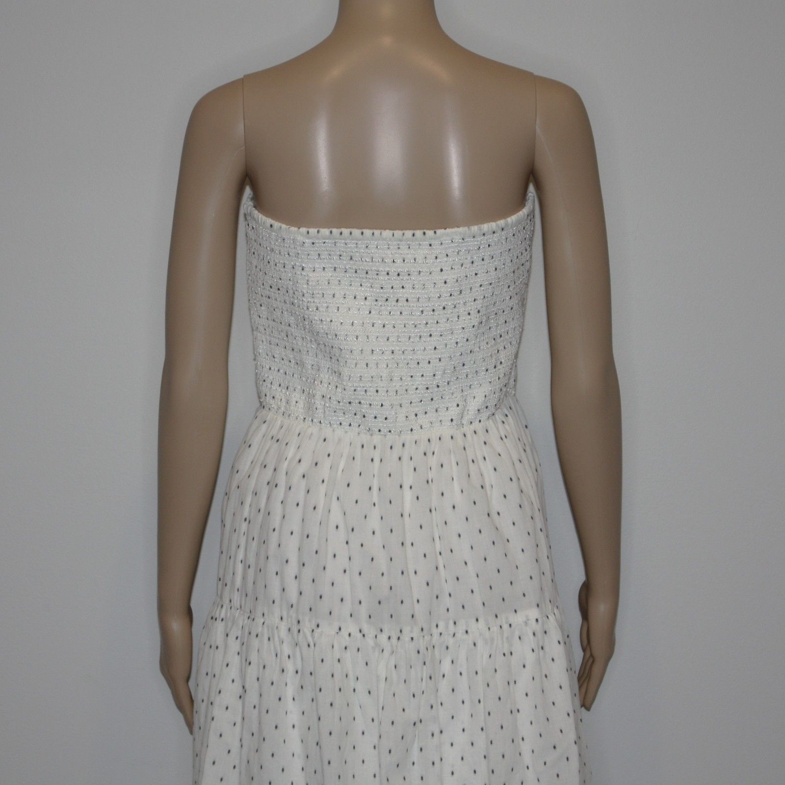 H&M Strapless Flounced Polka Dot Dress in White size US 12 NWT Size XL / US 12-14 / IT 48-50 - 7 Thumbnail