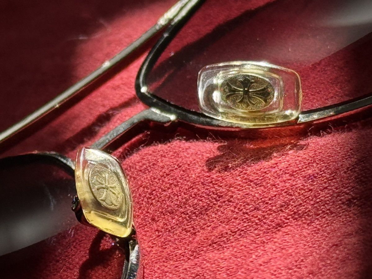Chrome Hearts ARCHIVE Chrome Hearts Glasses "JOJO" - Rare Black Leather Size ONE SIZE - 4 Thumbnail
