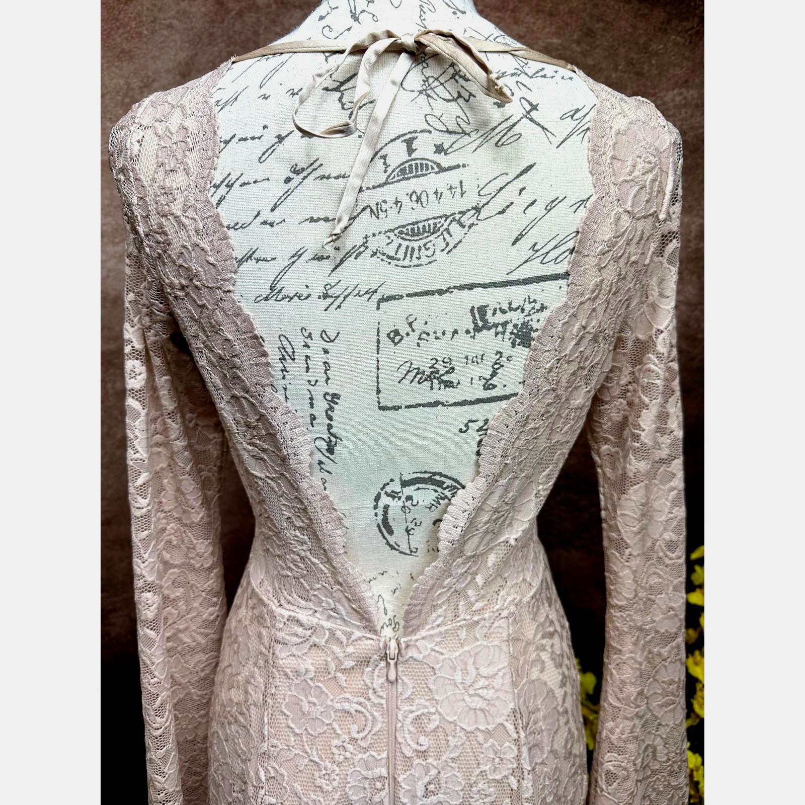 Show Me Your MuMu Show Me Your Mumu Natalie Lo Back Gown Champagne Lace M Size M / US 6-8 / IT 42-44 - 14 Thumbnail