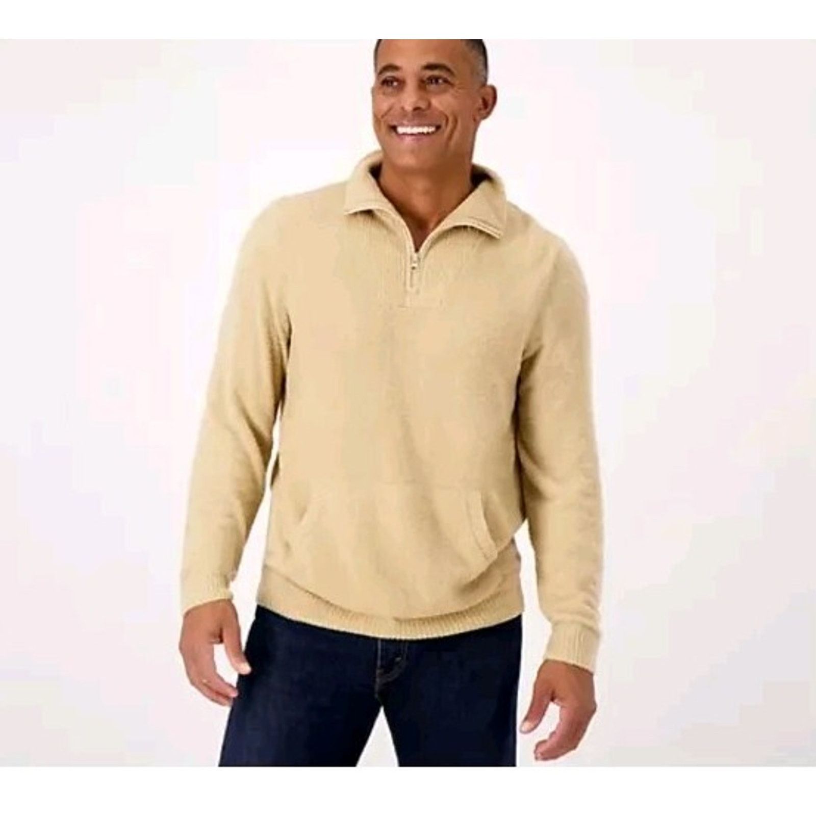 & Other Stories Barefoot Dreams Men's Cozy Lite Half-Zip Pullover S A644334 Size US S / EU 44-46 / 1 - 1 Thumbnail