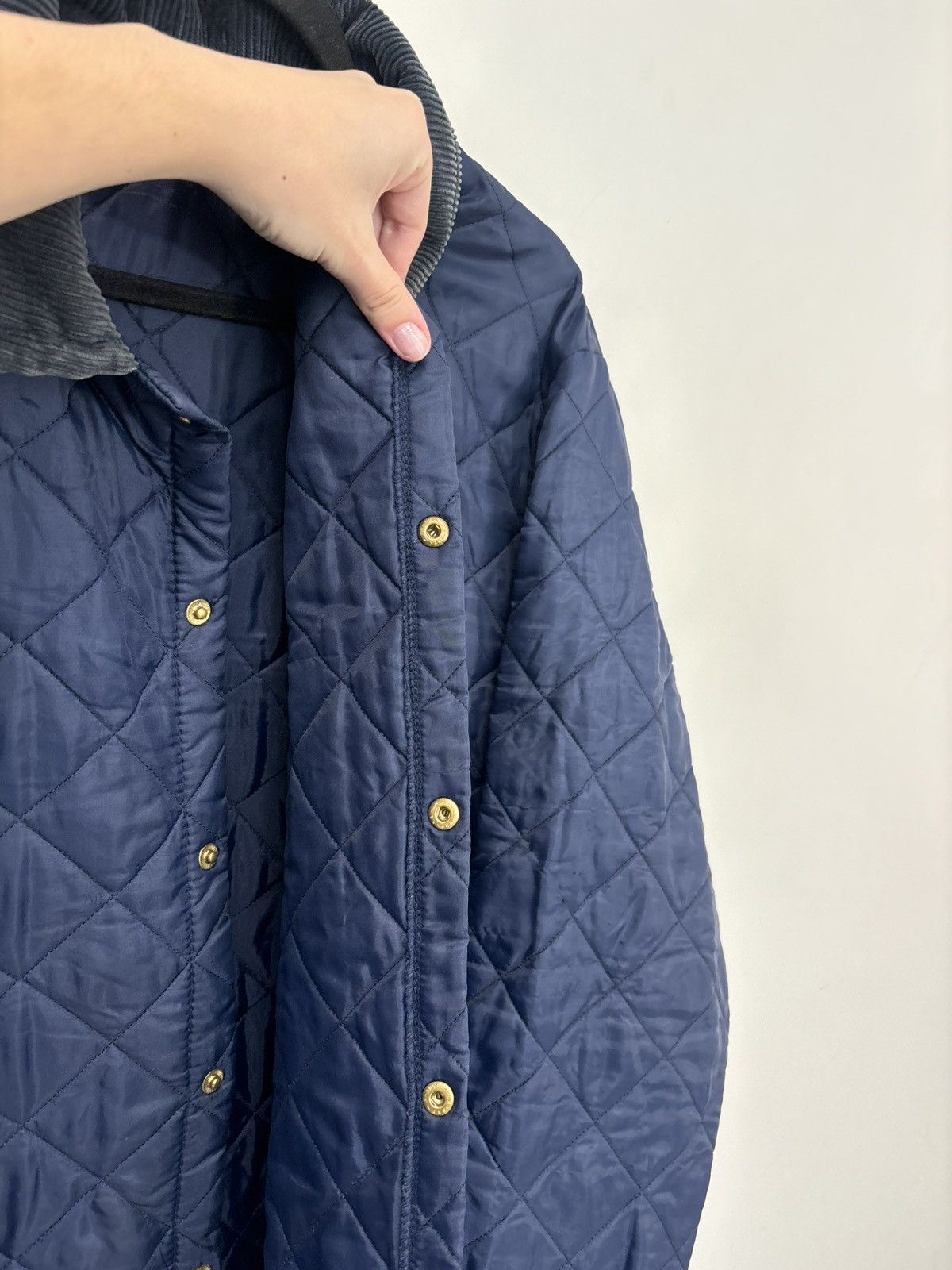 Barbour Barbour Vintage Liddesdale Navy Blue Hunting Quilted Jacket Size US XL / EU 56 / 4 - 13 Thumbnail