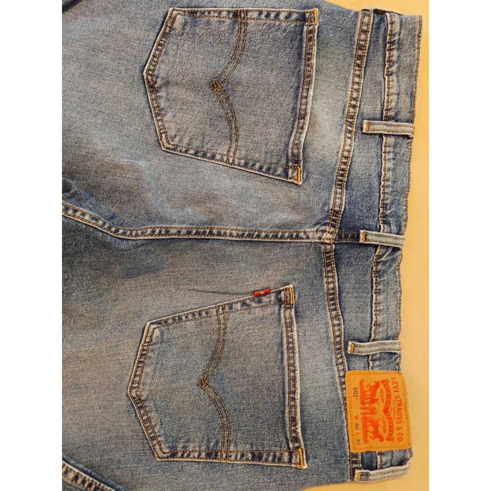 Levi's Mens Levi's 502 Jeans Regular Tapered Denim Blue 40x30 40x29 Inseam 30in Pants Size US 40 / EU 56 - 2 Thumbnail