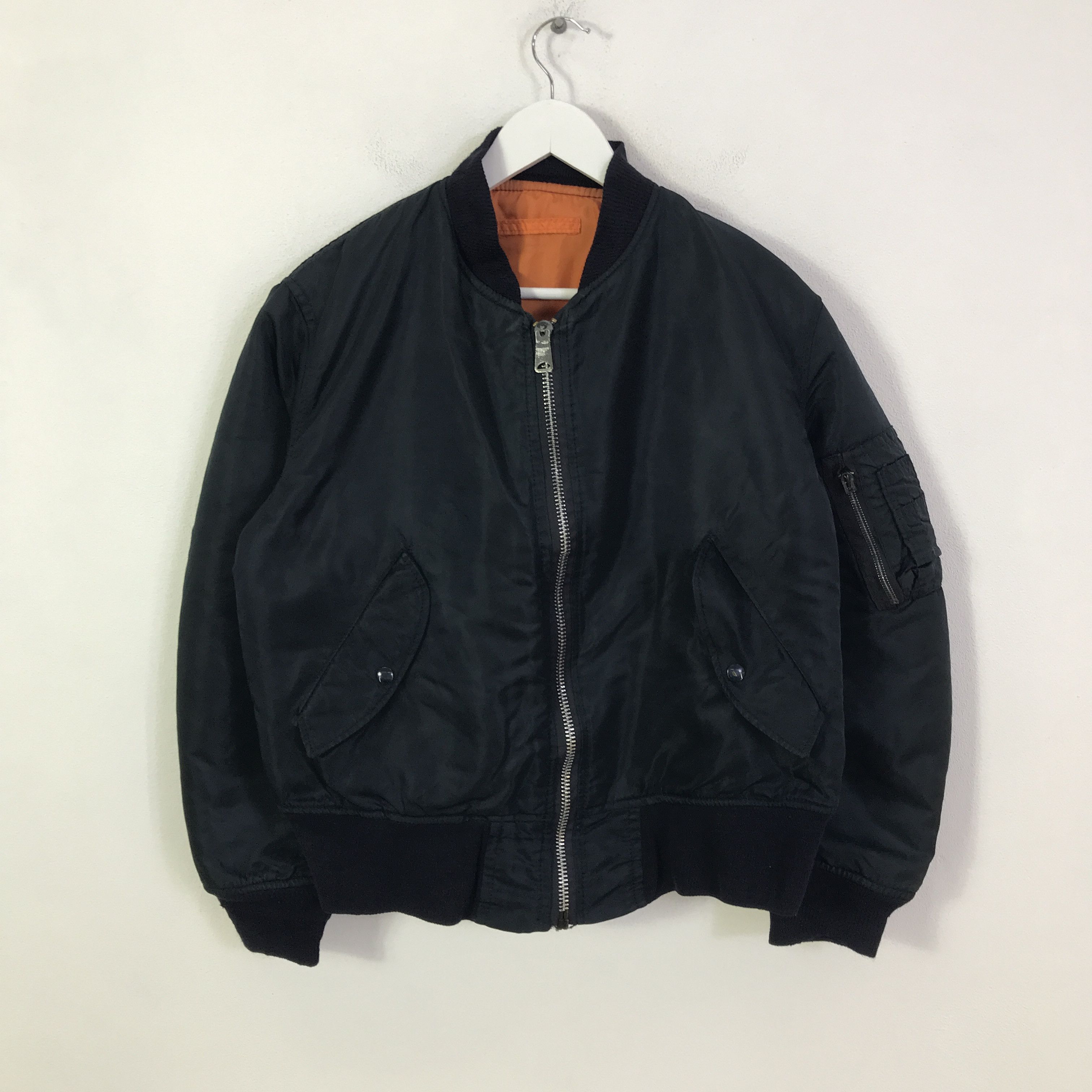 Alpha Industries Vtg Alpha Industries bombers Navy jacket K109B15 Size US M / EU 48-50 / 2 - 1 Thumbnail