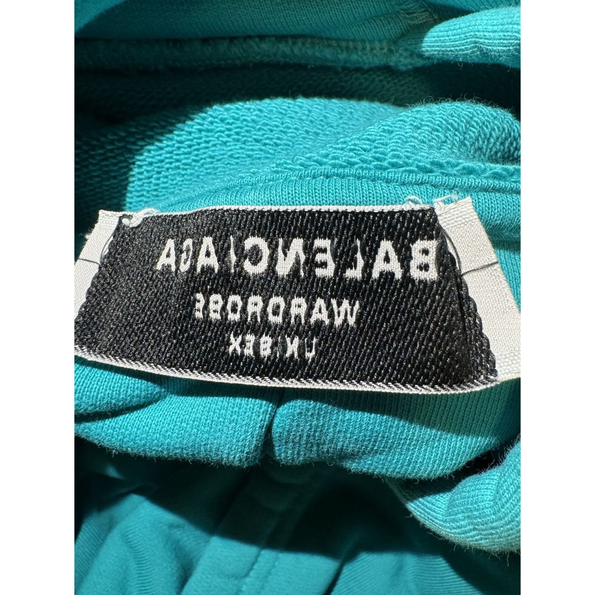 Balenciaga Balenciaga Unisex Wardrobe Oversized Turquoise Hoodie With L Size US XS / EU 42 / 0 - 11 Thumbnail