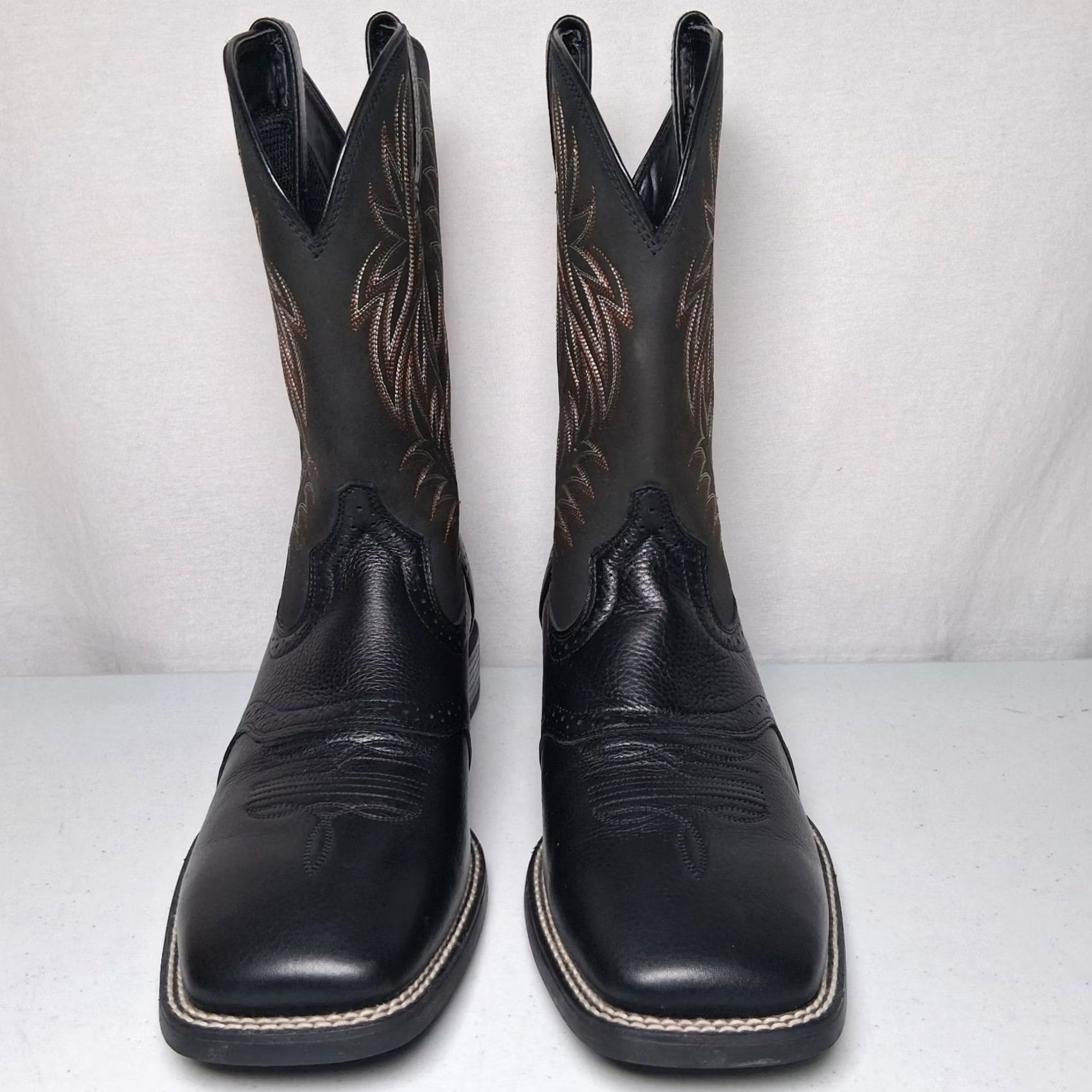 Ariat Ariat Sport Western Boots Men 11 1/2 D Black Leather Square Toe Cowboy Rancher Rodeo Boots Size US 12 / EU 45 - 5 Thumbnail