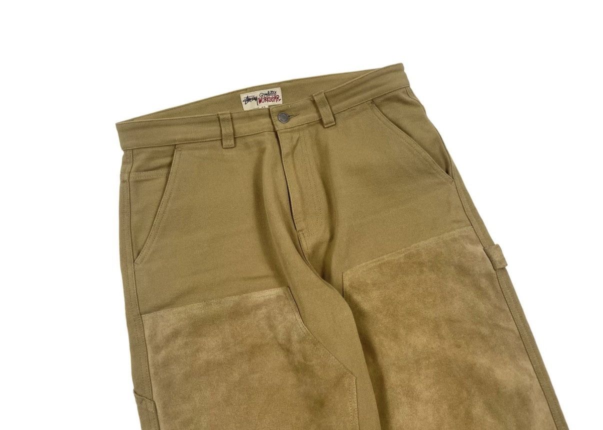 Stussy Stussy Work Pants Leather Panel Lumberjack Trousers J31 Size US 32 / EU 48 - 3 Thumbnail