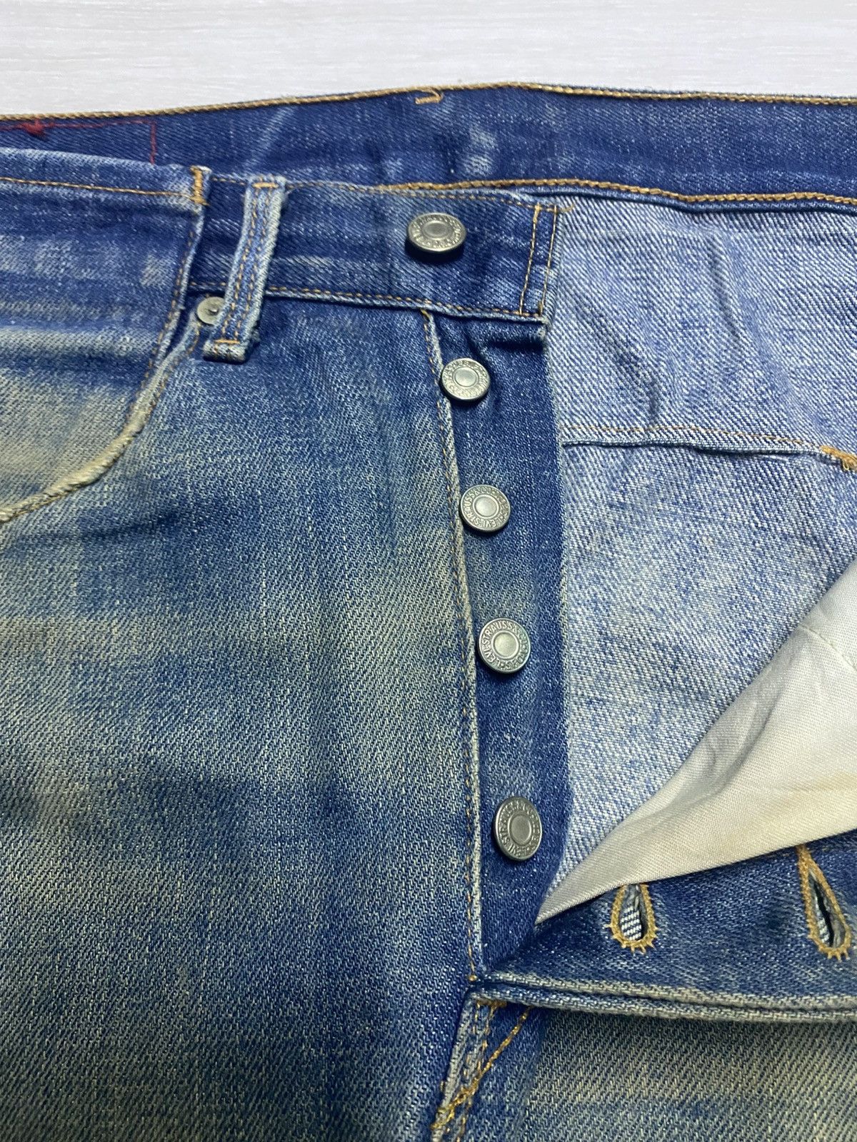 Levi's Vintage Levis Engineered Mud Wash Distressed Twist Leg Jeans Size US 31 - 11 Thumbnail