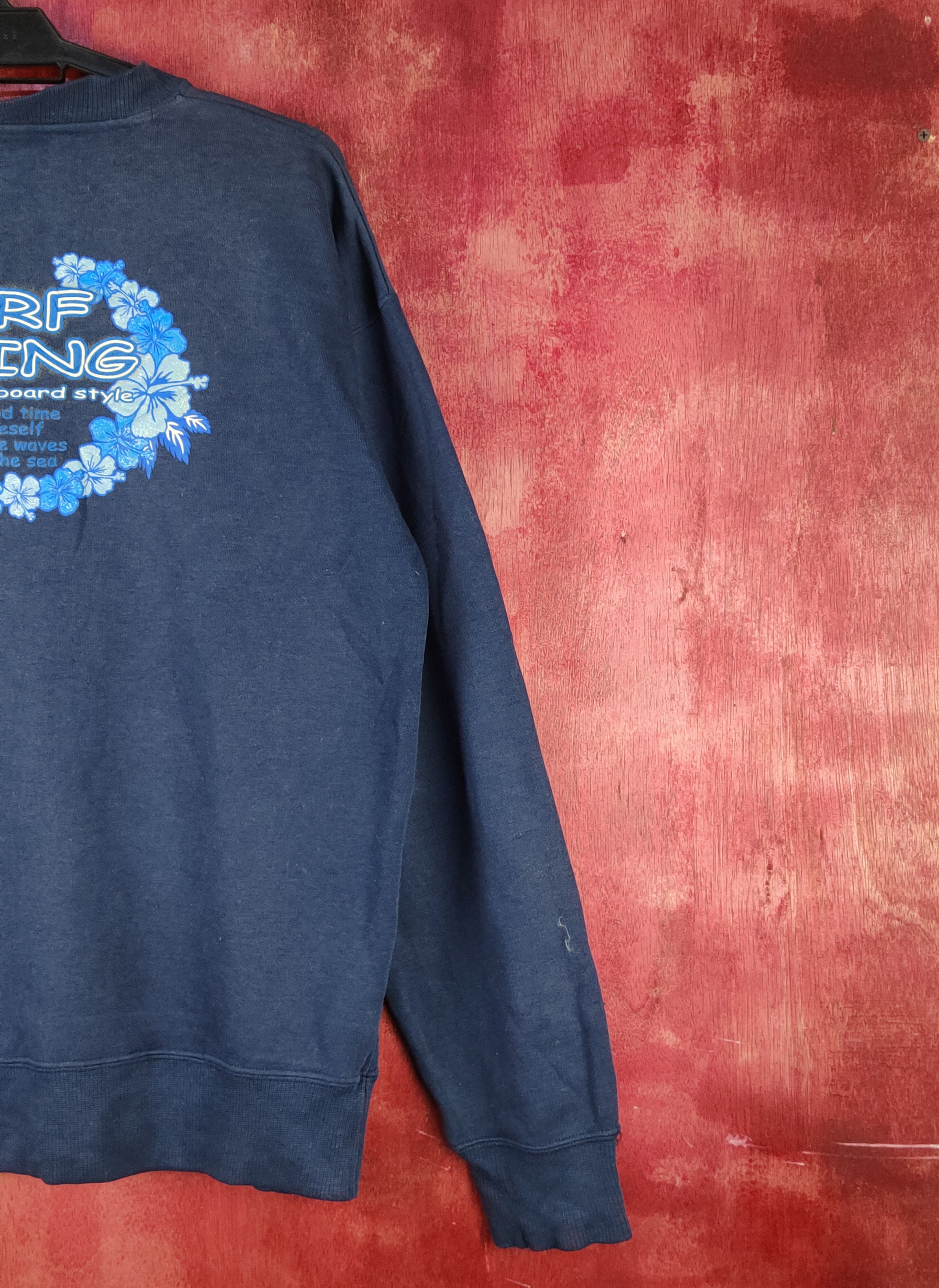 Japanese Brand × Vintage Thirdwave surf vintage Dark Blue Sweatshirts #S2044 Size US L / EU 52-54 / 3 - 9 Thumbnail