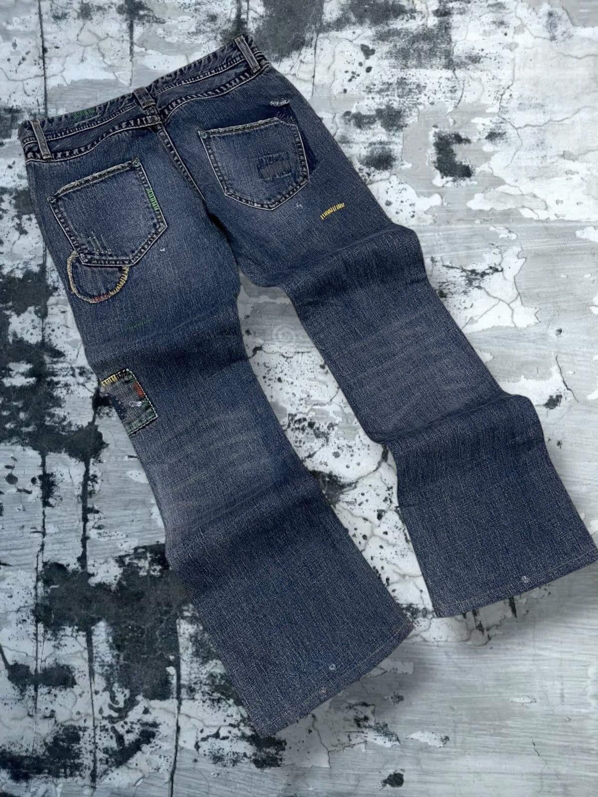 Tornado Mart Vintate Og 1990s Japan Designer Back Number Boro Distressed Size US 30 / EU 46 - 11 Thumbnail