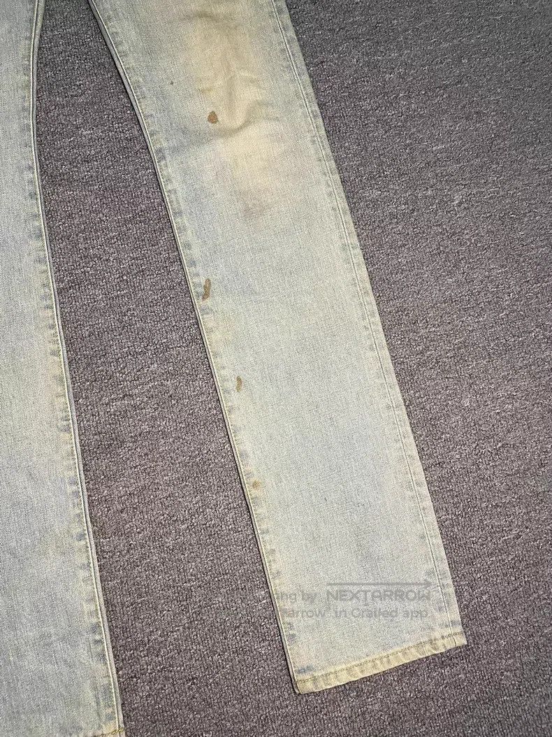 Saint Laurent Paris Saint Laurent Paris Ice Blue Washed Yellow Mud Stain Distr Size US 28 / EU 44 - 3 Thumbnail