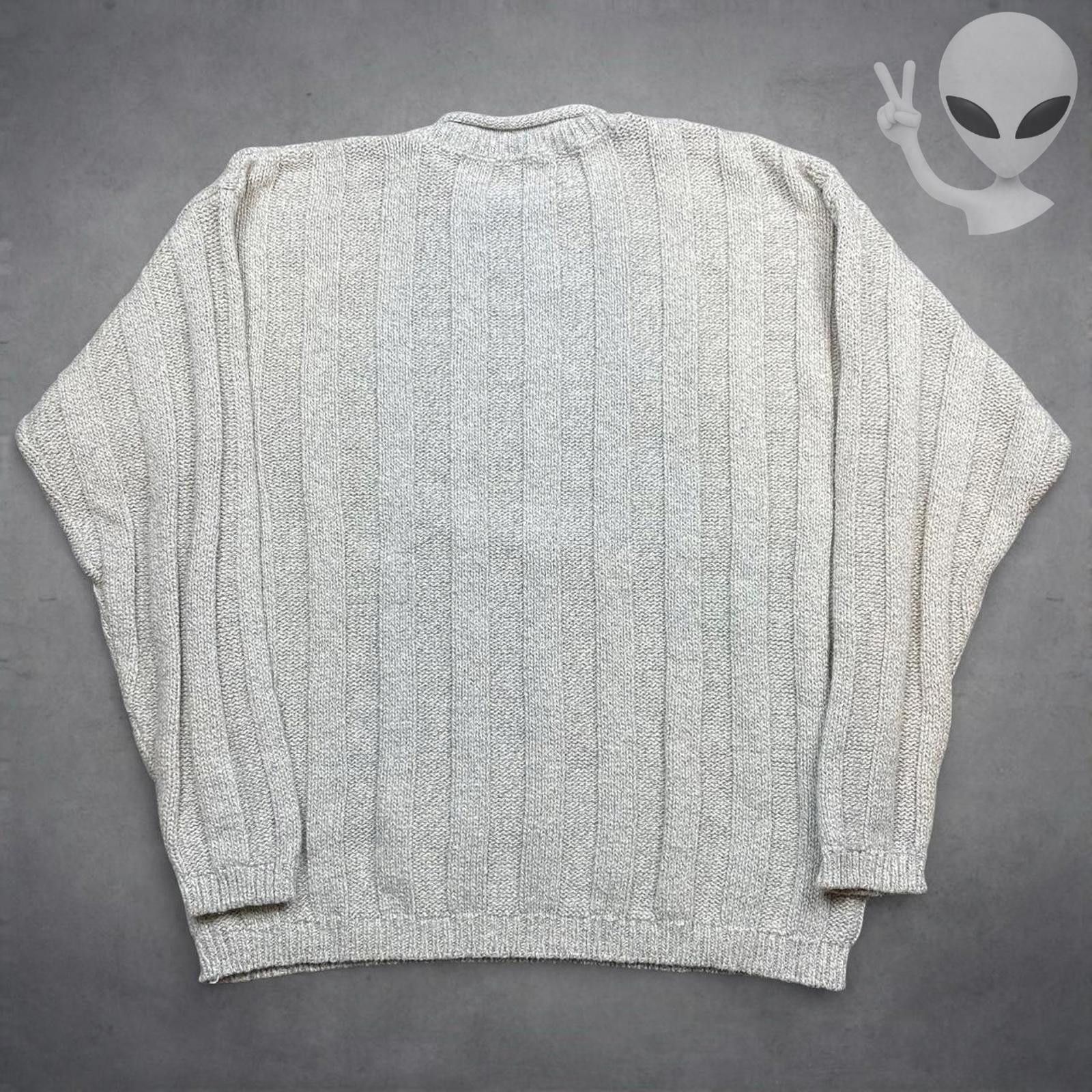 Other Vintage Knit Sweater Extra Large Cream 80s USA Pullover Size US XL / EU 56 / 4 - 4 Thumbnail