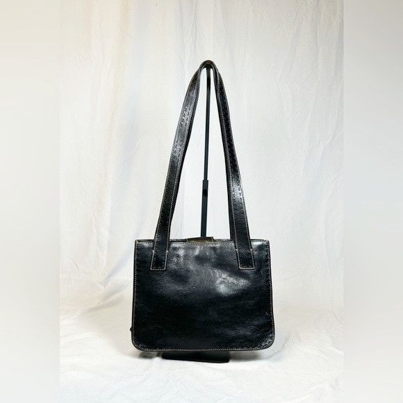 Fossil Black Leather Sedona Boho Tote Shoulder Bag, Women's