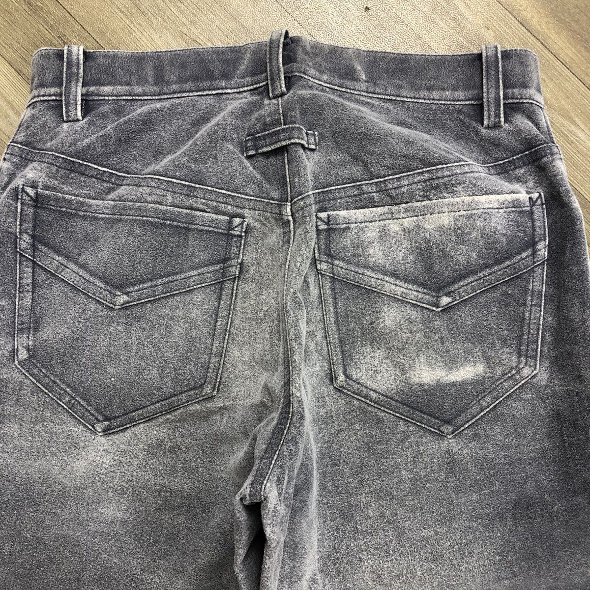 Vintage Jean Paul Gaultier Object Grey Wash Velvet Pants