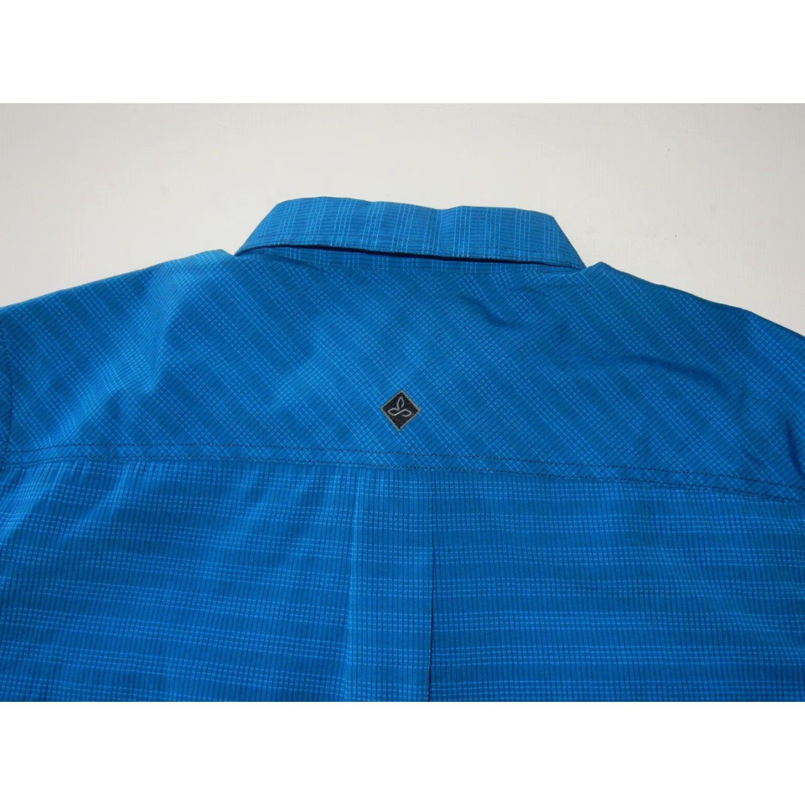 Prana Prana Men's Button-Front Shirt Size L Medium Sleeve Short Blue Polyester Button-Up Regular Men Size US M / EU 48-50 / 2 - 3 Thumbnail