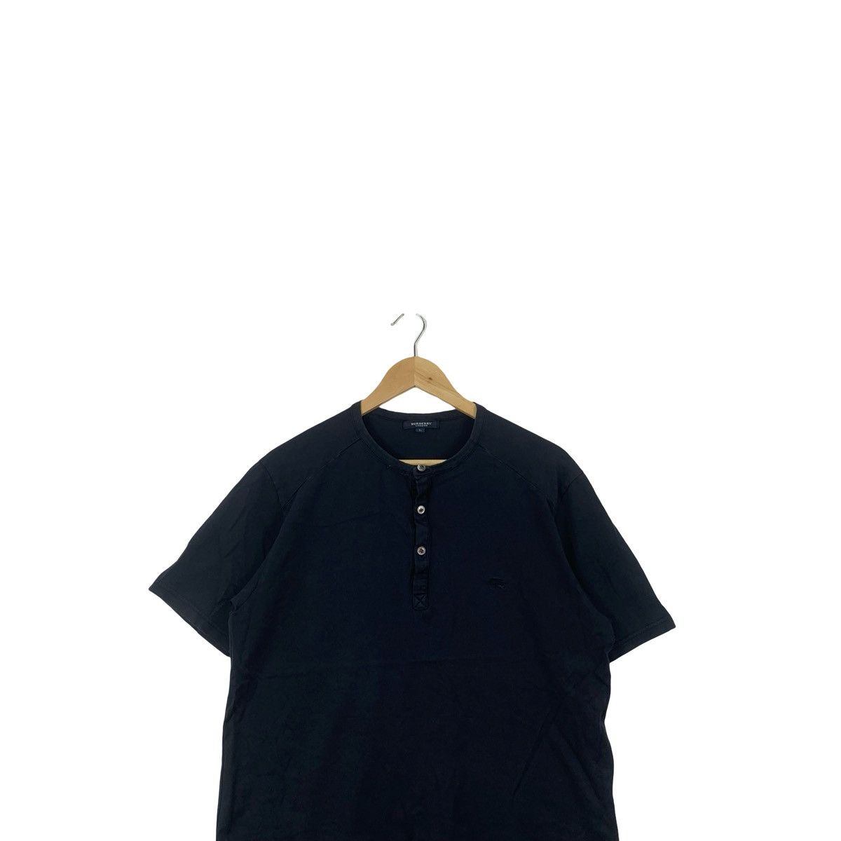 Burberry BURBERRY Henley Button Placket Tee Shirt Top Embroidered Size US L / EU 52-54 / 3 - 2 Thumbnail